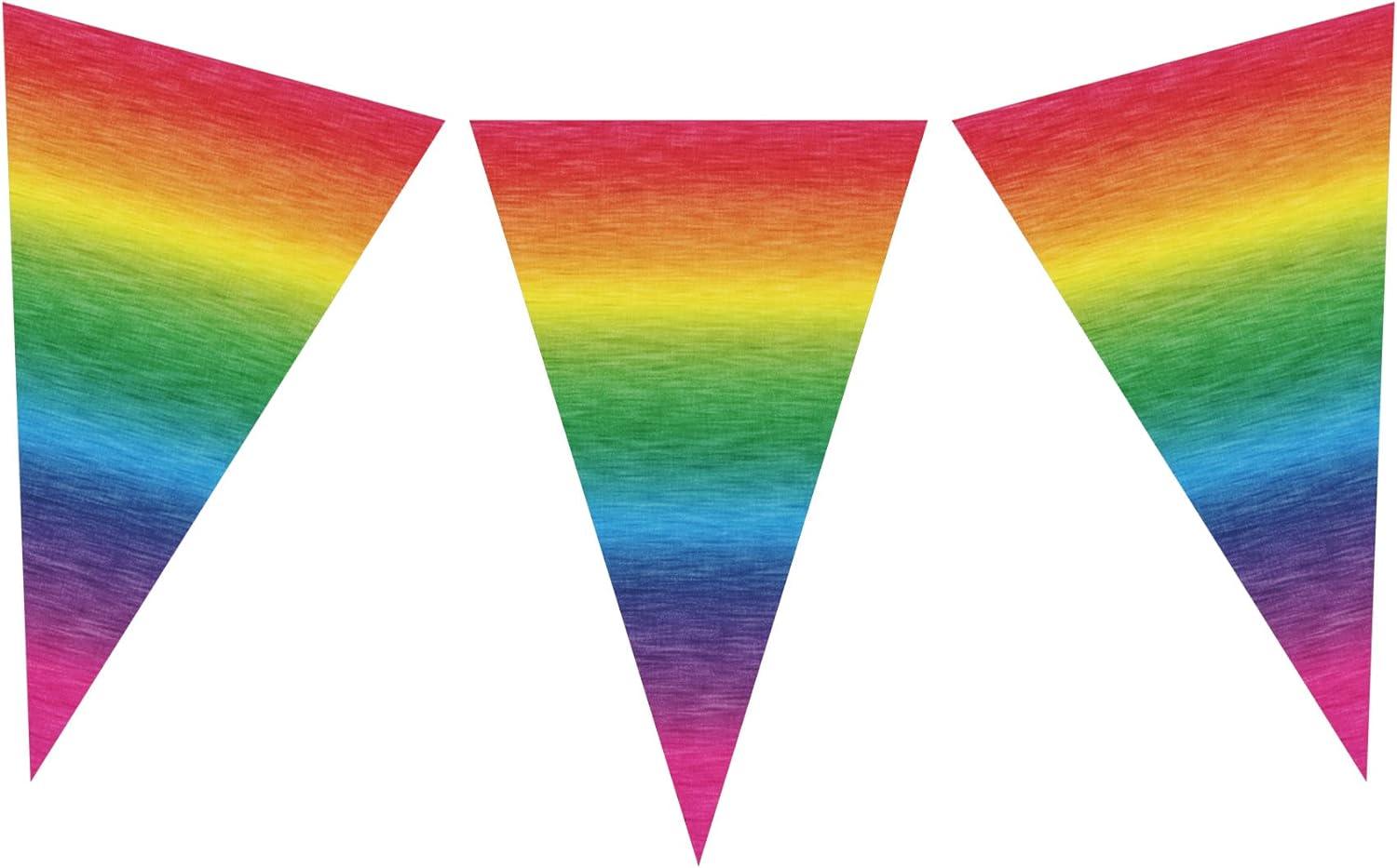 Edible Wafer Rainbow Bunting Cake Decoration/Cupcake Toppers - 36pc ...