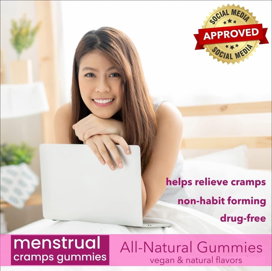 True Roots Menstrual Cramp Relief Gummies PMS Support & Period Relief