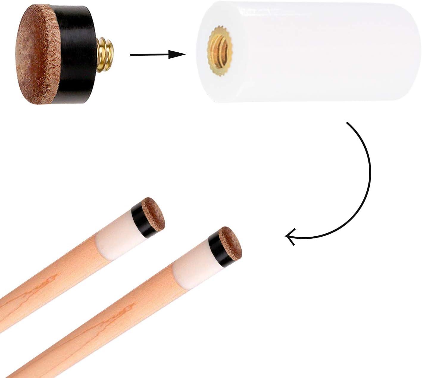 Winorda 30 Pieces 12mm Screw on Cue Tips Replacement Billiard Cue Tips