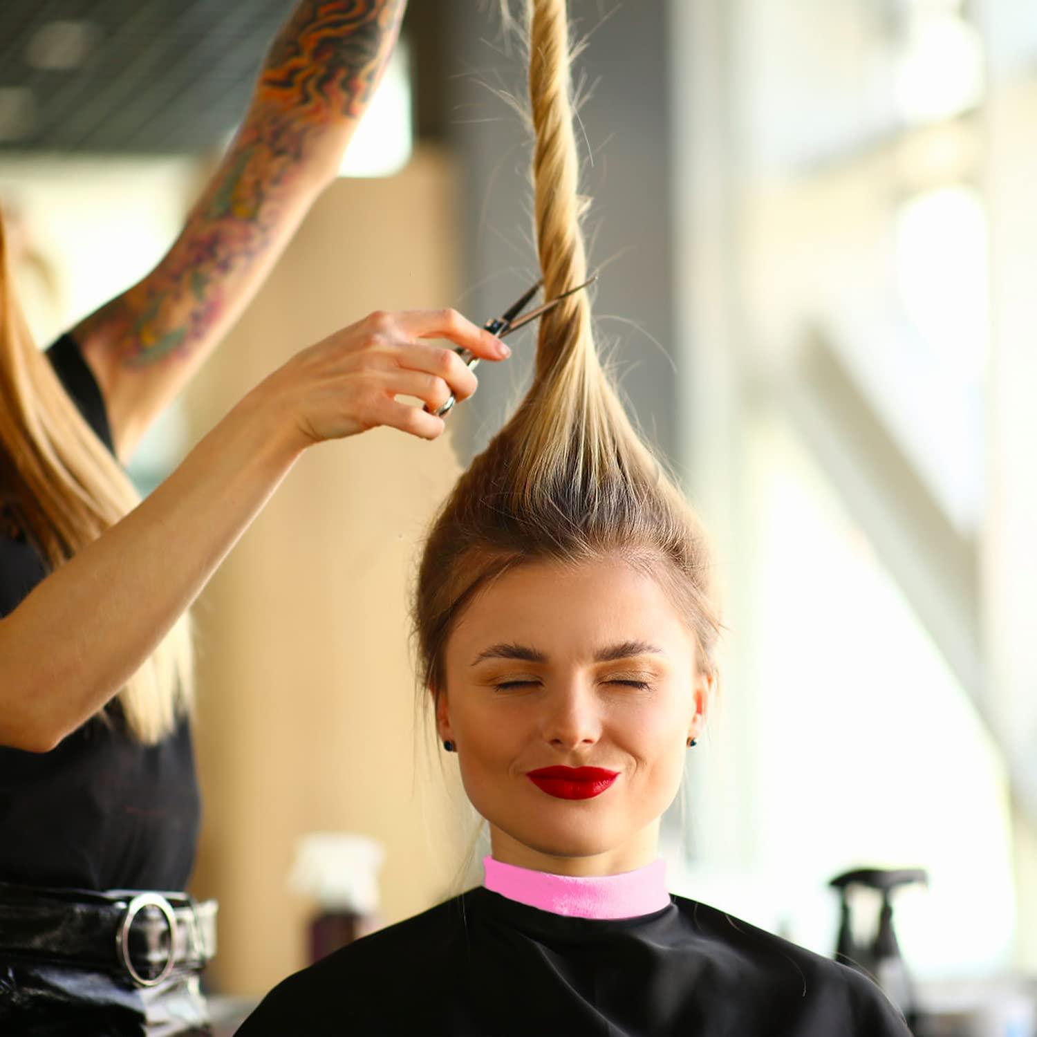 270 Count Stretchy Paper Neck Strips for Barber Shop Pink, 2.5 x 11