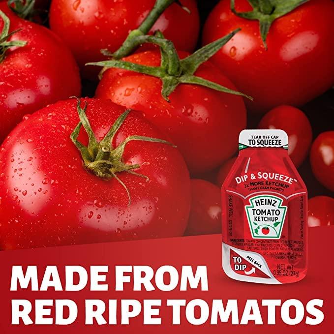 Heinz Tomato Ketchup Dip And Squeeze Ketchup (Pack of 50) x 0.95