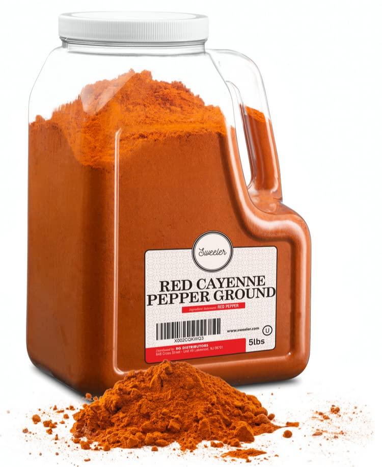 Sweeler Bulk Red Ground Cayenne Pepper 40,000 Heat Units 5lbs Value
