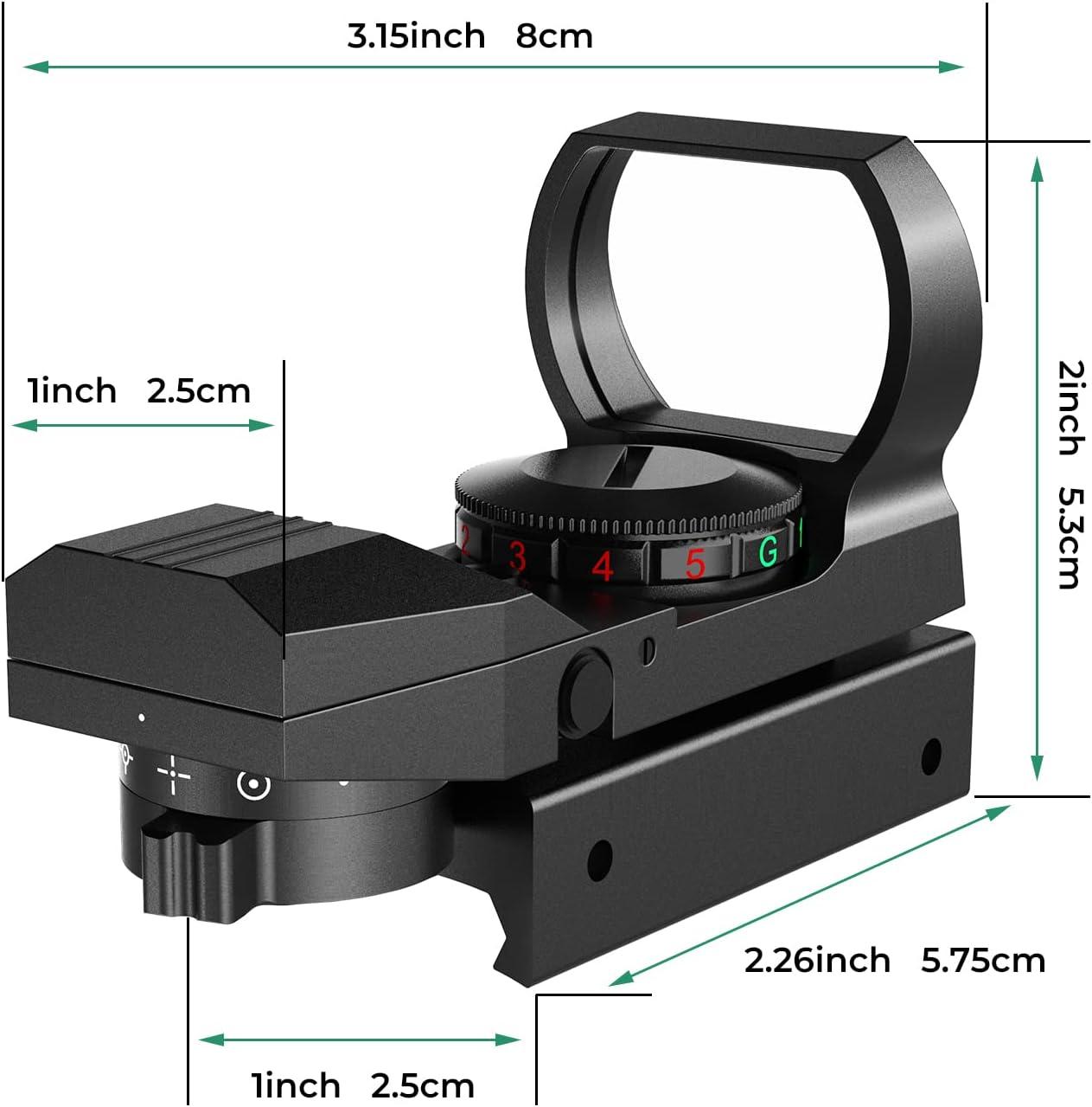 Reflex Sight, Ohuhu Red Green Dot Gun Sight Scope Reflex Sight