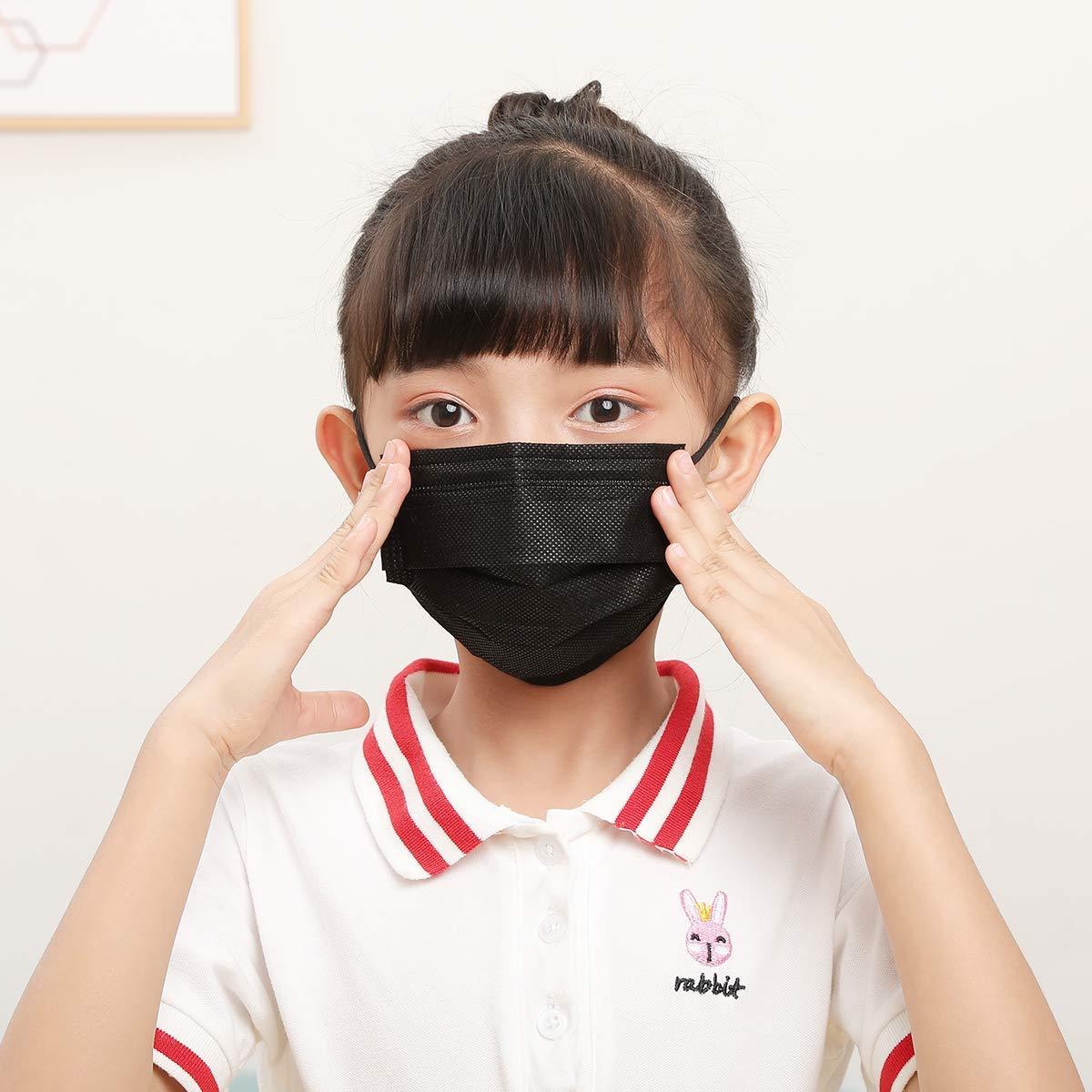 DIOLV 50 Pcs Kids Disposable Face Masks 4PLY Breathable Masks Small