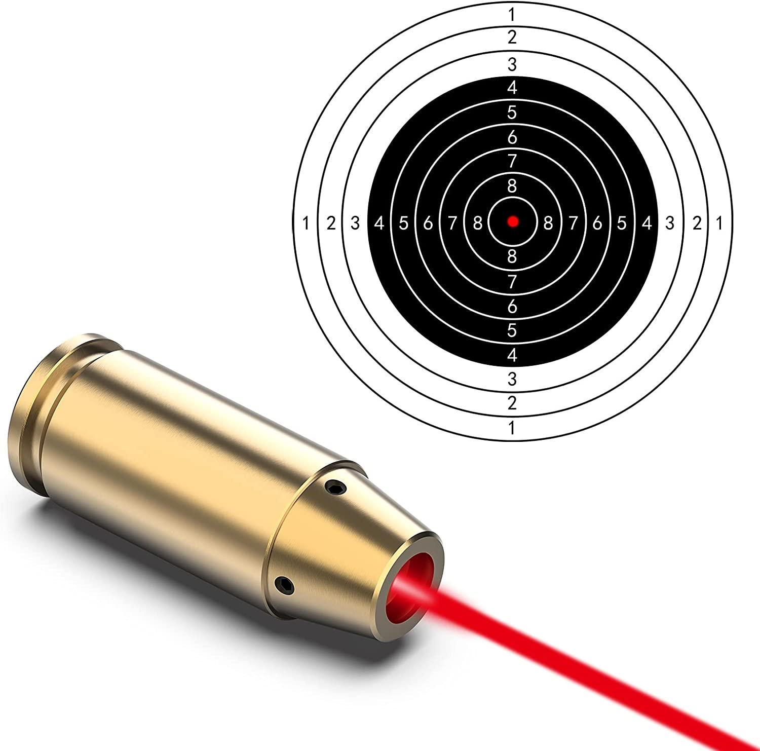 Feyachi Bore Sight 9mm Red Laser Zeroing Boresighter with 3 Sets of