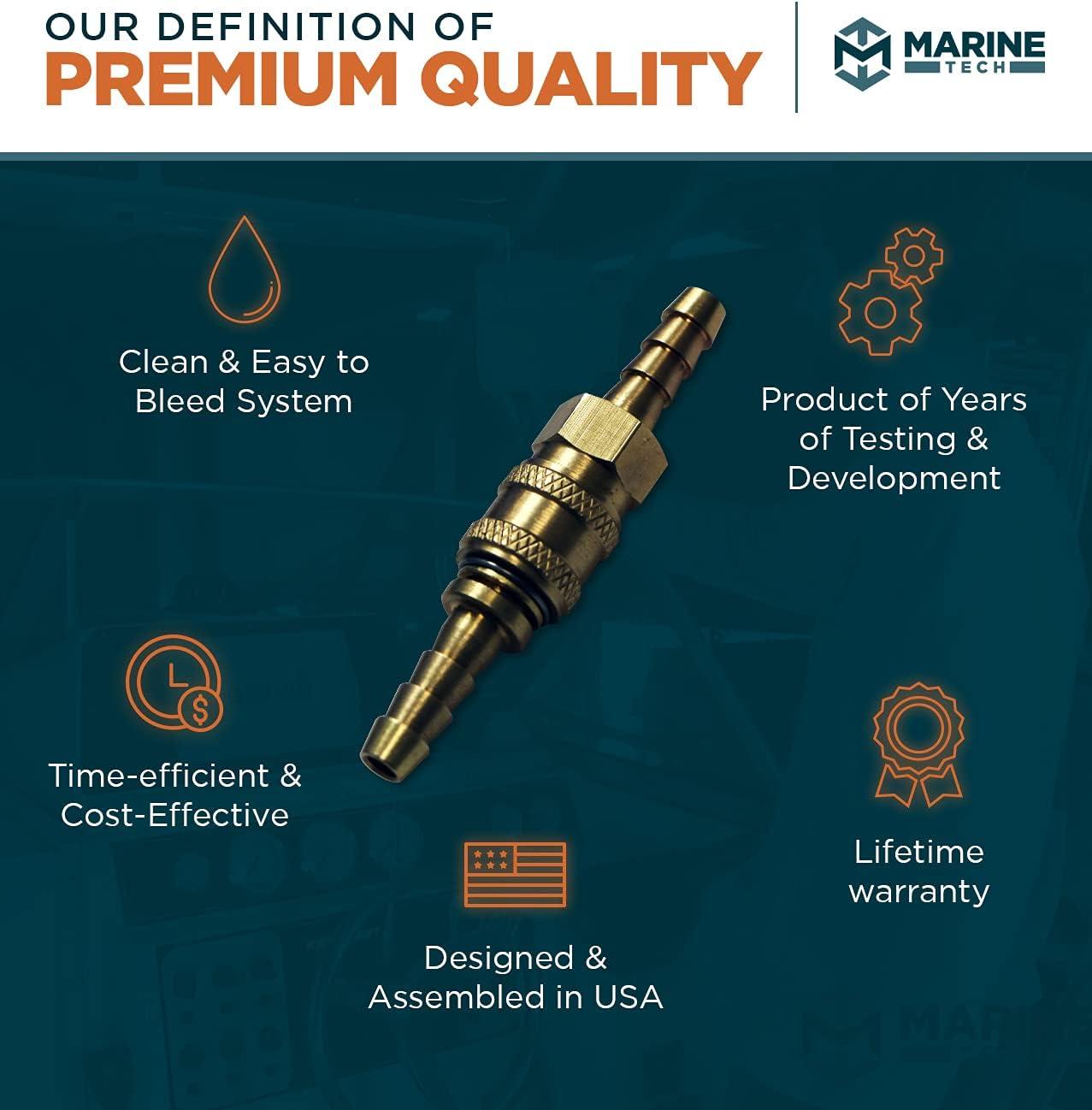 Marine Tech Tools Bleed Fitting Seastar Hydraulic Steering Kit Quick Disconnect Tool