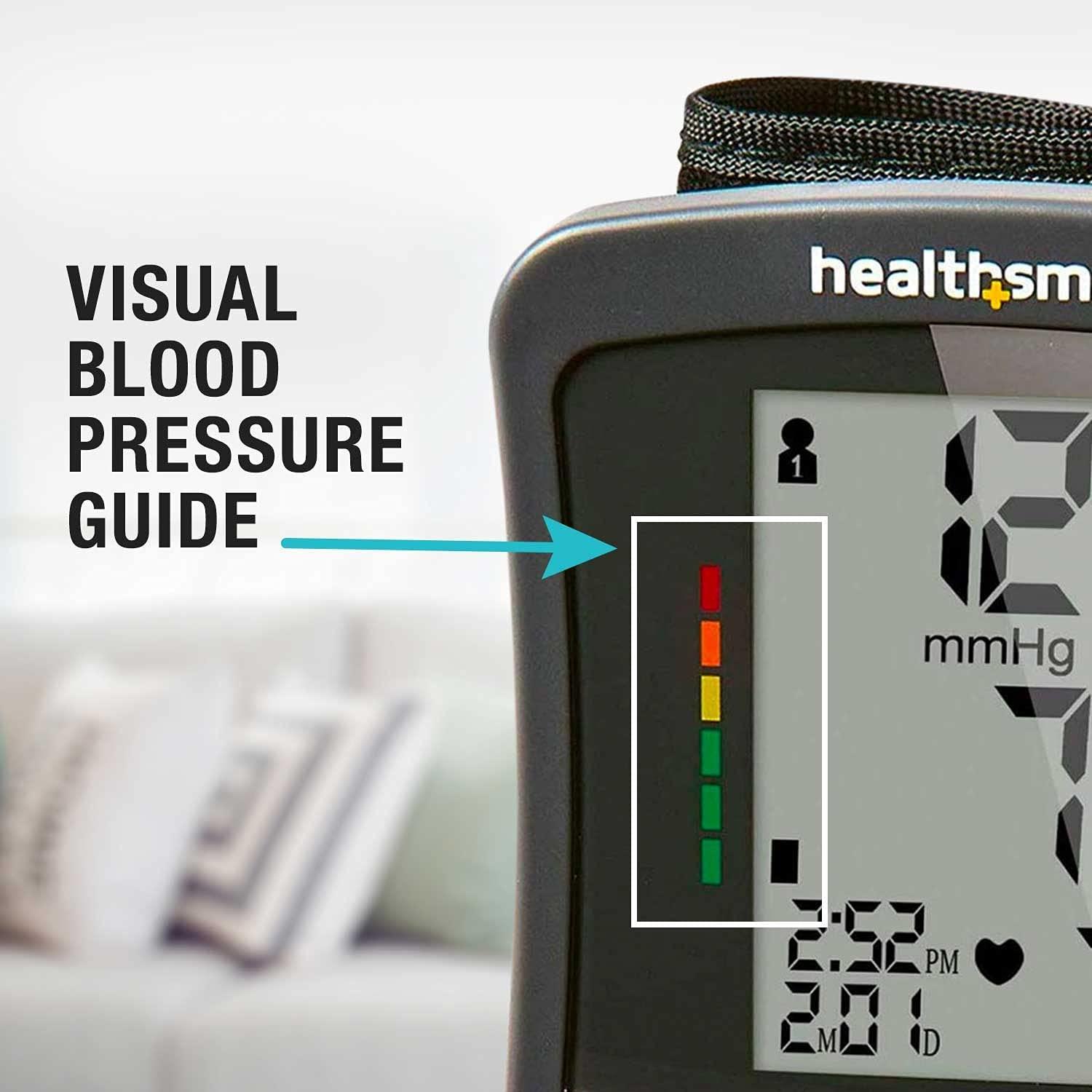 Healthsmart Select Series Clinically Accurate Automatic Digital Upper Arm Blood  Pressure Monitor, Black & Gray