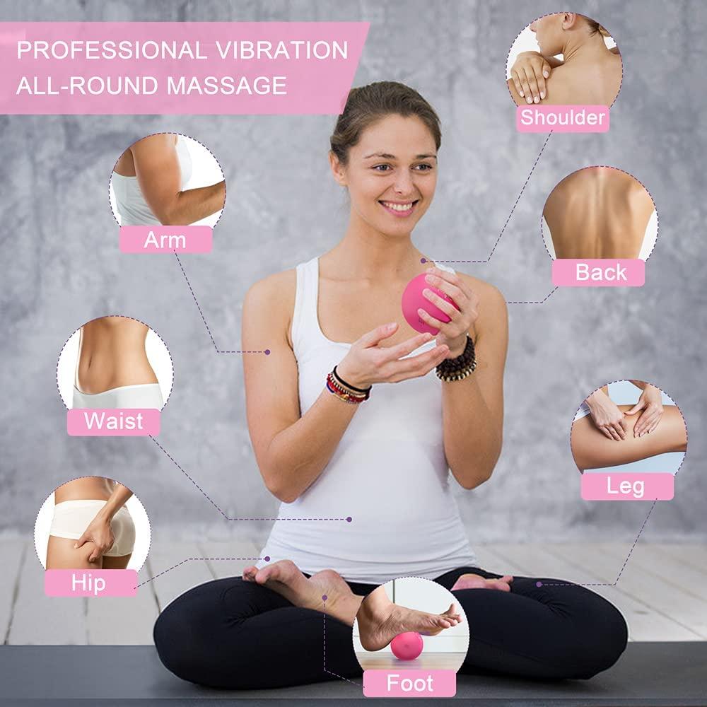 Maxgia 5-Speed Vibrating Massage Ball Lacrosse Ball Yoga Roller for Trigger  Point Therapy - Rose Red | Buy Now with Express International Delivery |  GoSupps.com