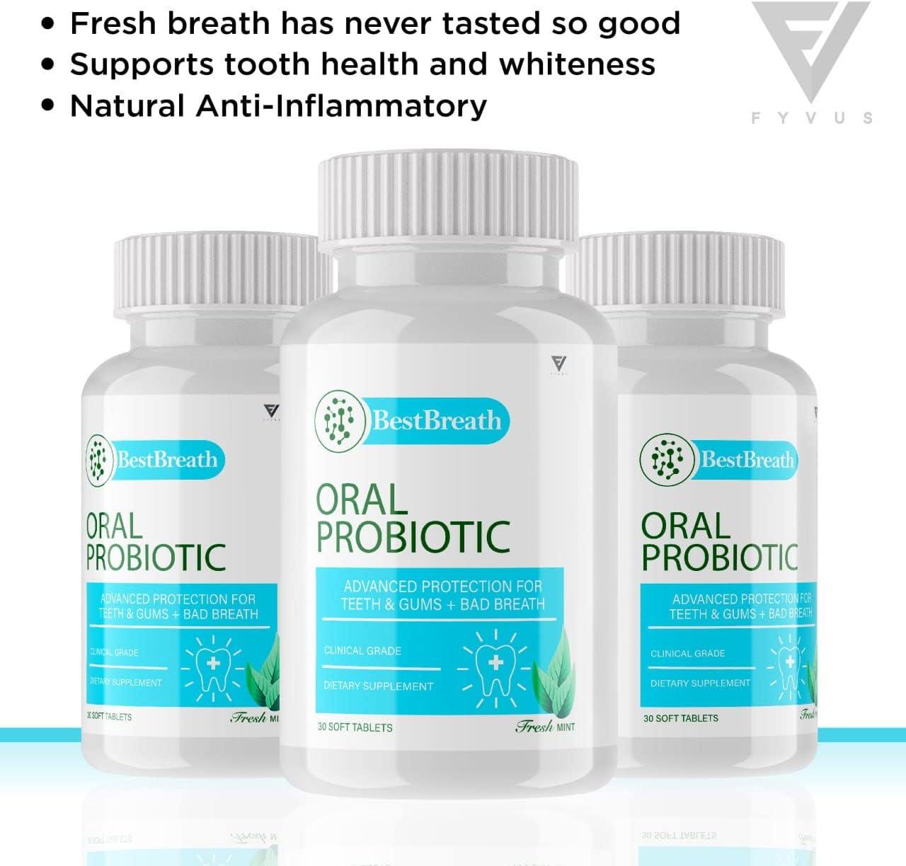 Best Probiotic For Teeth And Gums Best Breath Oral Probiotic Mints for Bad Breath - 2 Pack, Dental
