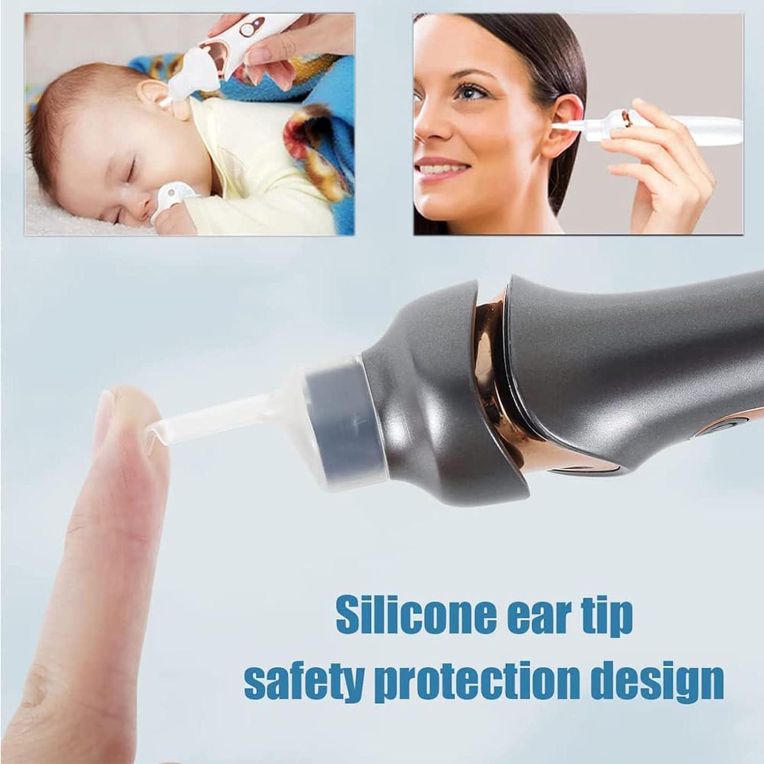 Silicone Ear Scoop Vacuum Cleaner Earwax Removal Tool Ear Cleaner Kit