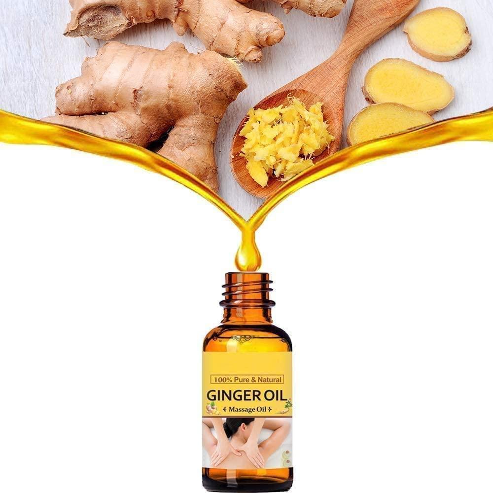 7 Pack Lymphatic Drainage Ginger Oil, Belly Drainage Ginger Oil Massage