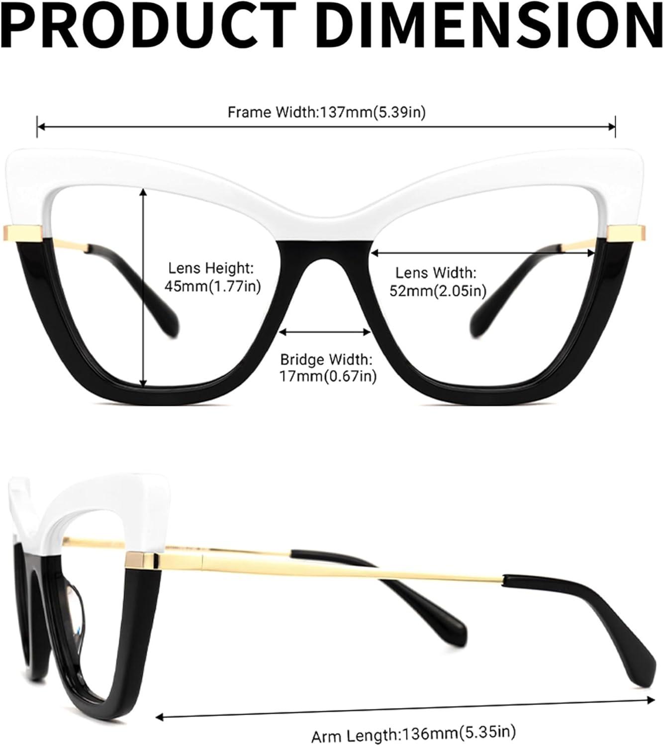 Zeelool Cat Eye Glasses Frame for Women Vintage Eyewear with