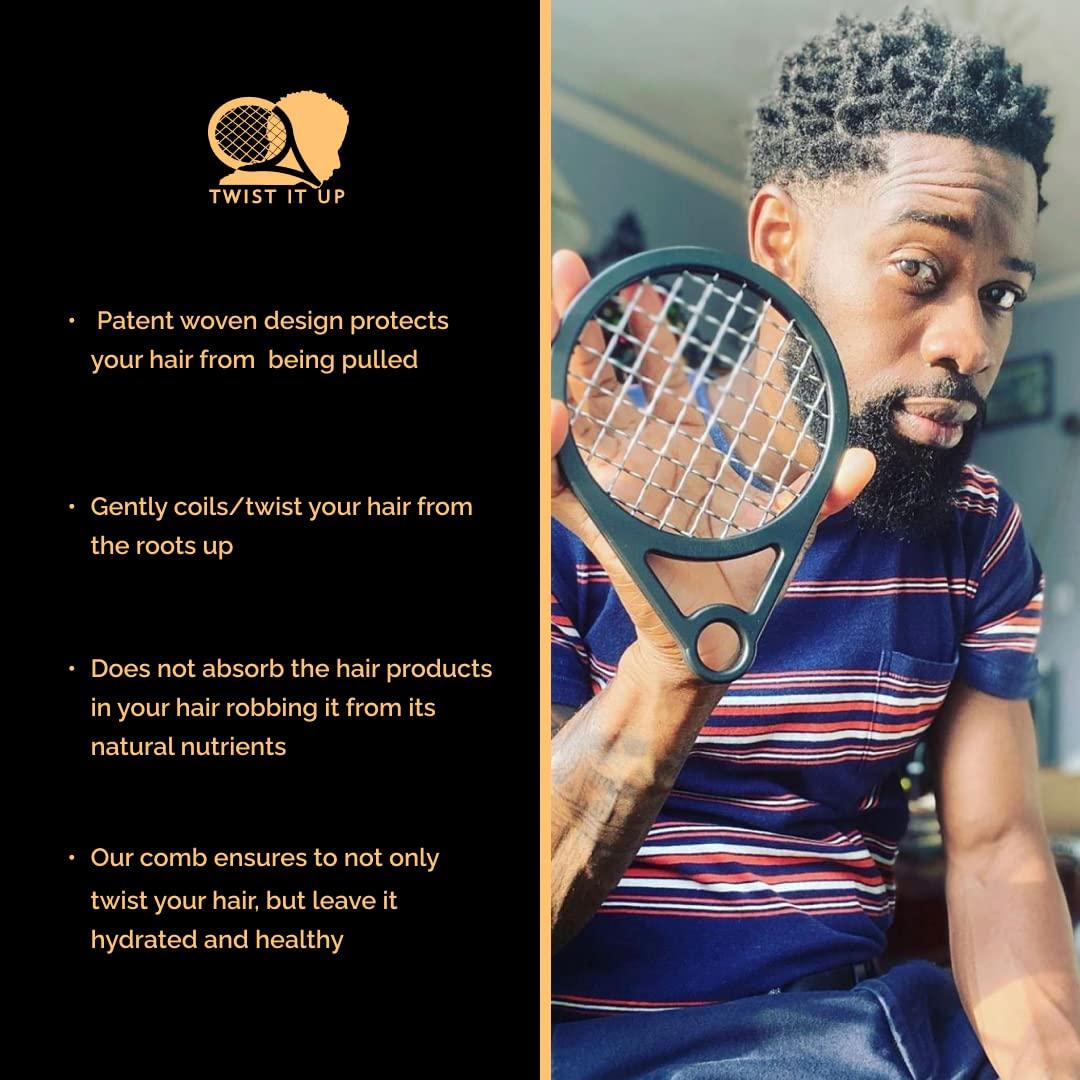 Twist It Up Comb (Bond Black) Hair Styling Tool for Defined Twists