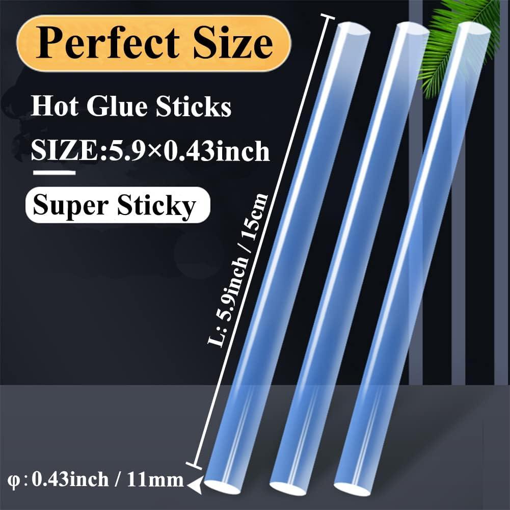 MONVICT Hot Glue Sticks, Pack of 50 (1.54 lb) 6Long 0.43 Diameter  Full-Size Hot Glue Gun Sticks Art Glues Pastes Hot Melt Sticks for Most Large  Glue Guns, Clear Glue Sticks for