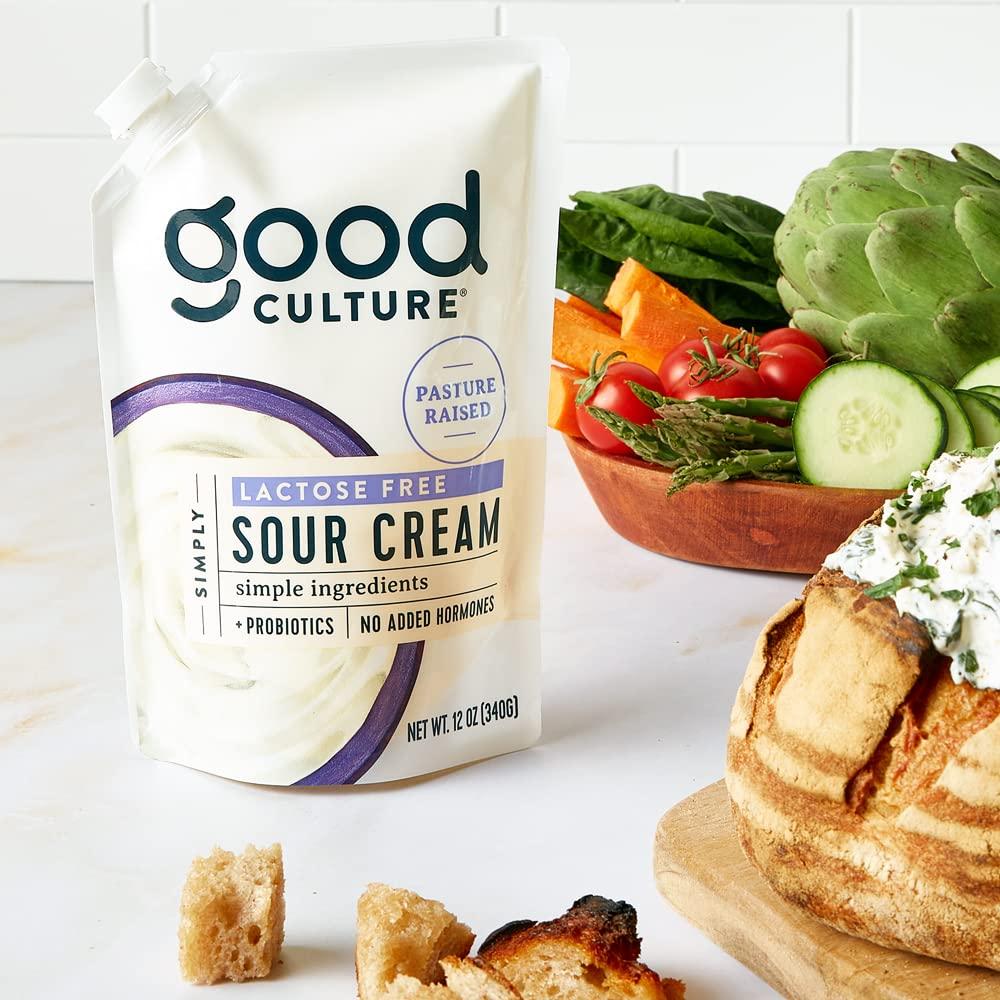 Good Culture Classic Lactose Free Sour Cream Squeeze Pouch, 12 OZ
