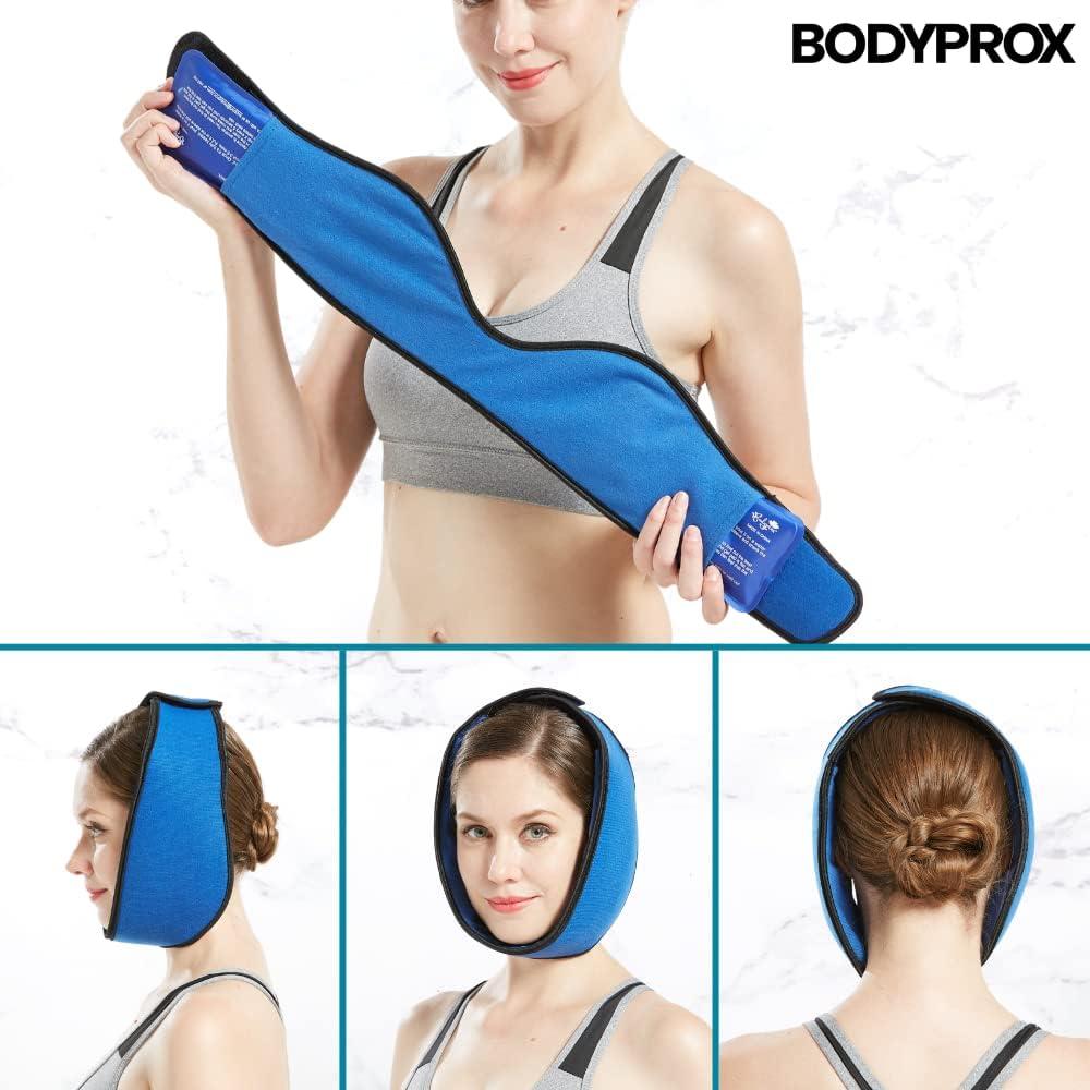 Face ice Pack for Jaw, Head and Chin, Adjustable Hot and Cold Wrap for