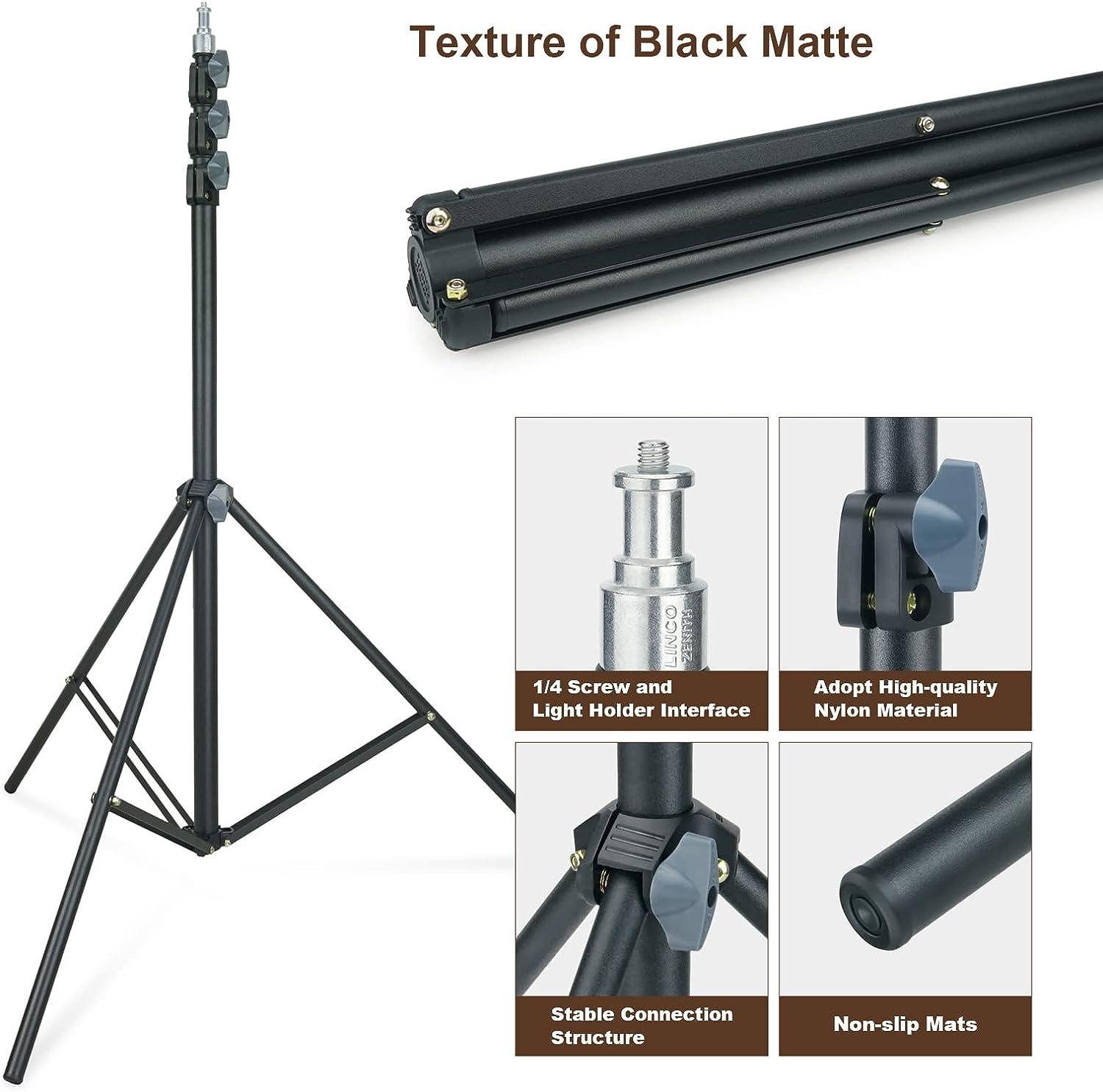 LINCO Lincostore Zenith 9ft Photo Studio Light Stands Set of for