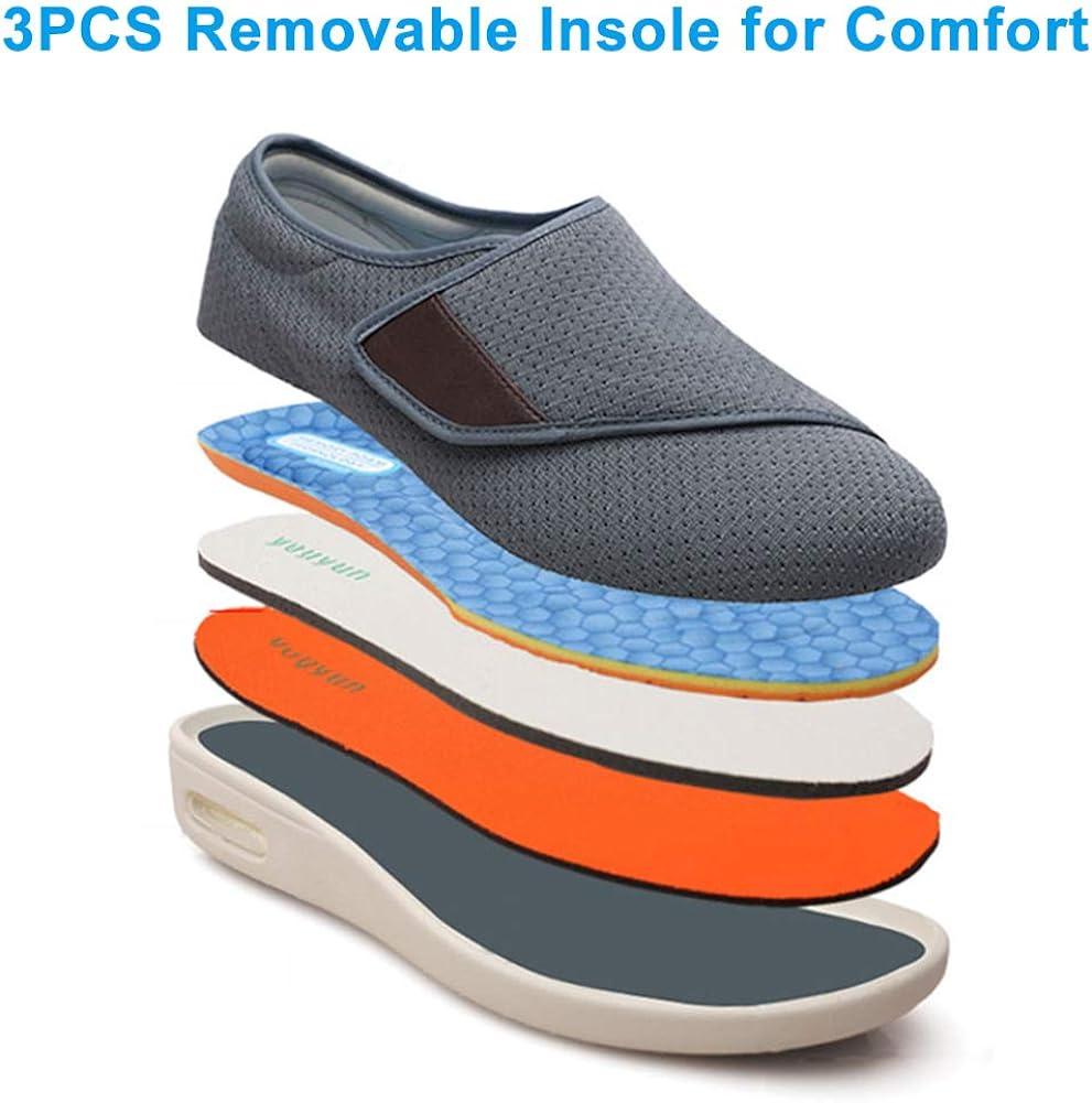 Men's Diabetic Edema Shoes | Lightweight Adjustable Walking Sneakers ...