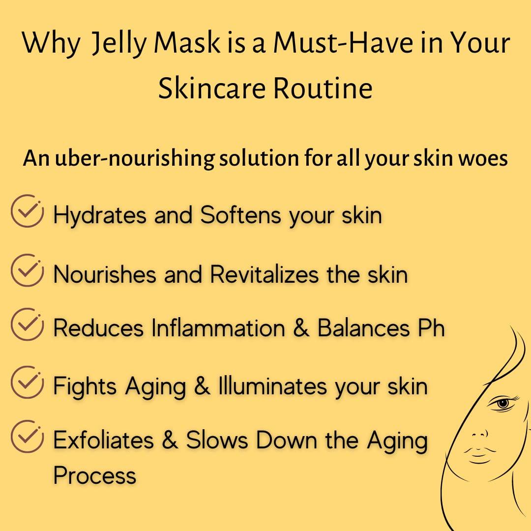 Jelly Face Mask for Facials 24K Gold Hydrating, Brightening