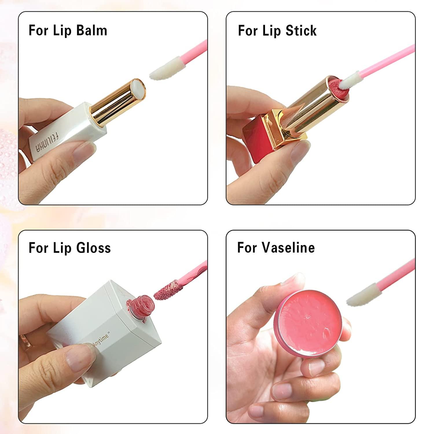 600 PCS Disposable Lip Wands Black & Pink Lip Applicators for Makeup