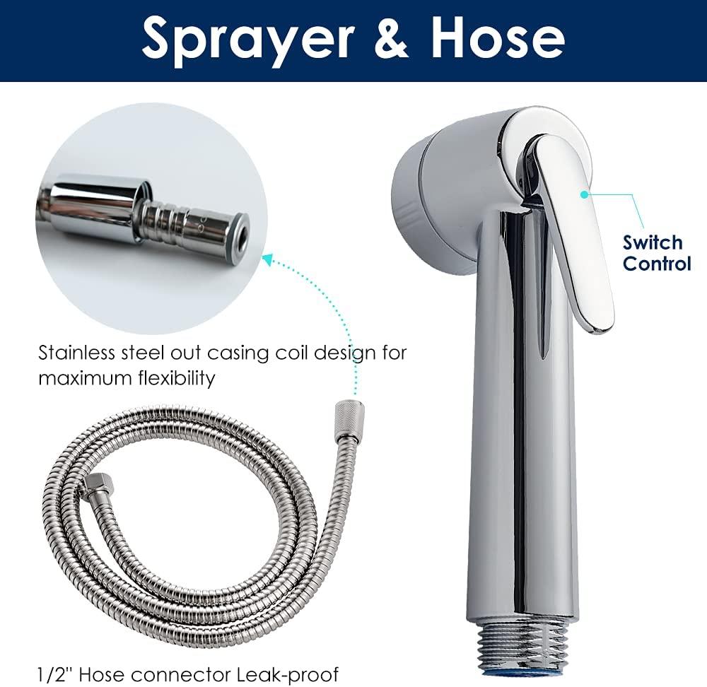 JOMOO Handheld Cloth Diaper Sprayer Bidet - Chrome Bathroom Jet Spray ...