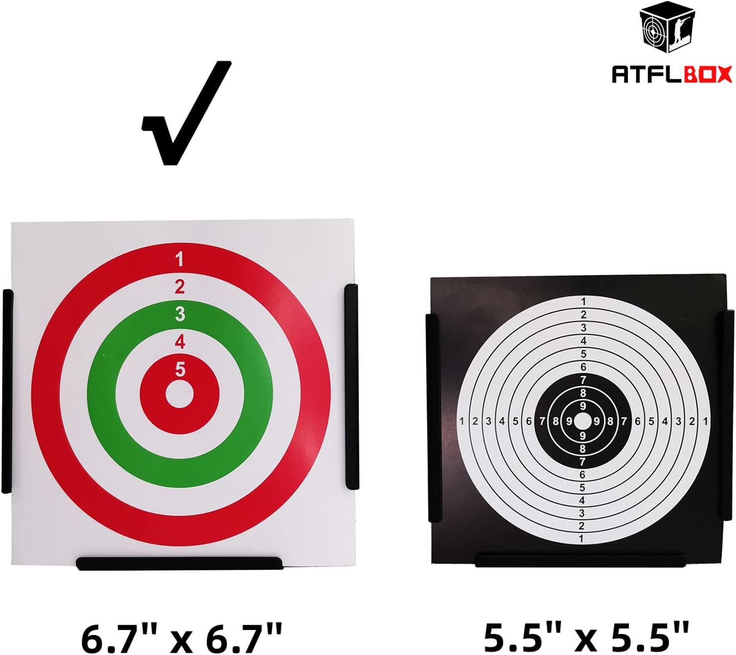 Atflbox 6.7 Inch BB Gun Trap with 20pcs Paper Target Bullet Catcher