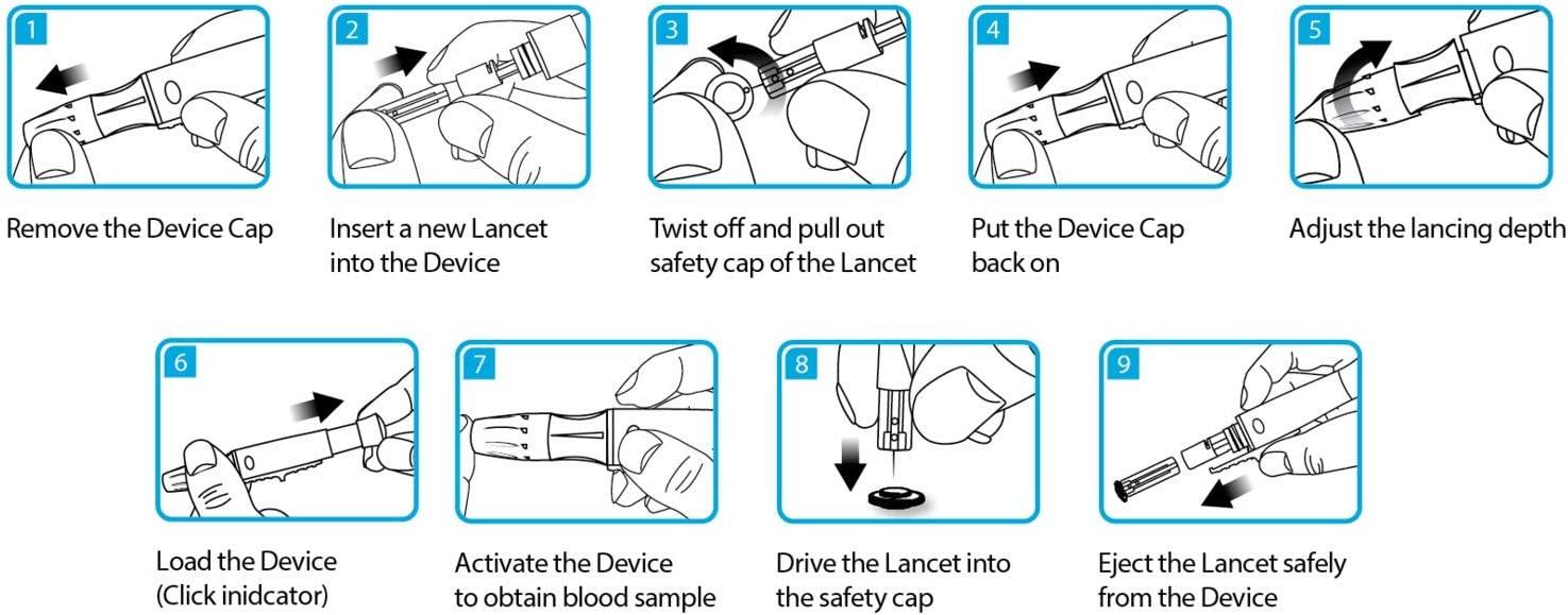 MediVena ONECARE Twist Top Lancets, UltraThin 30G, Universal Fit, 100