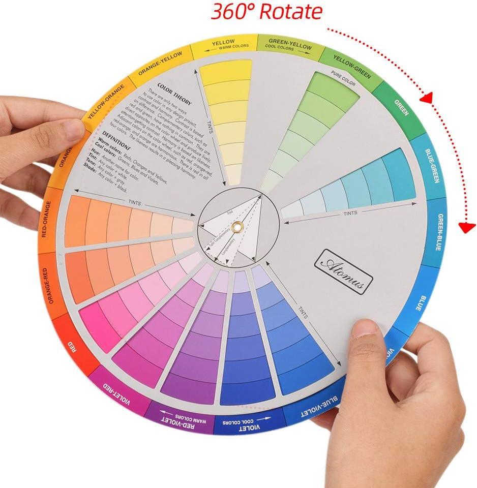 Buy Excefore 1 PACK Color Wheels for the Artist Creative Color Wheel, Paint  Mixing Learning Guide Art Class Teaching Tool for Makeup Blending Board  Chart Color Mixed Guide Mix Colours Online at