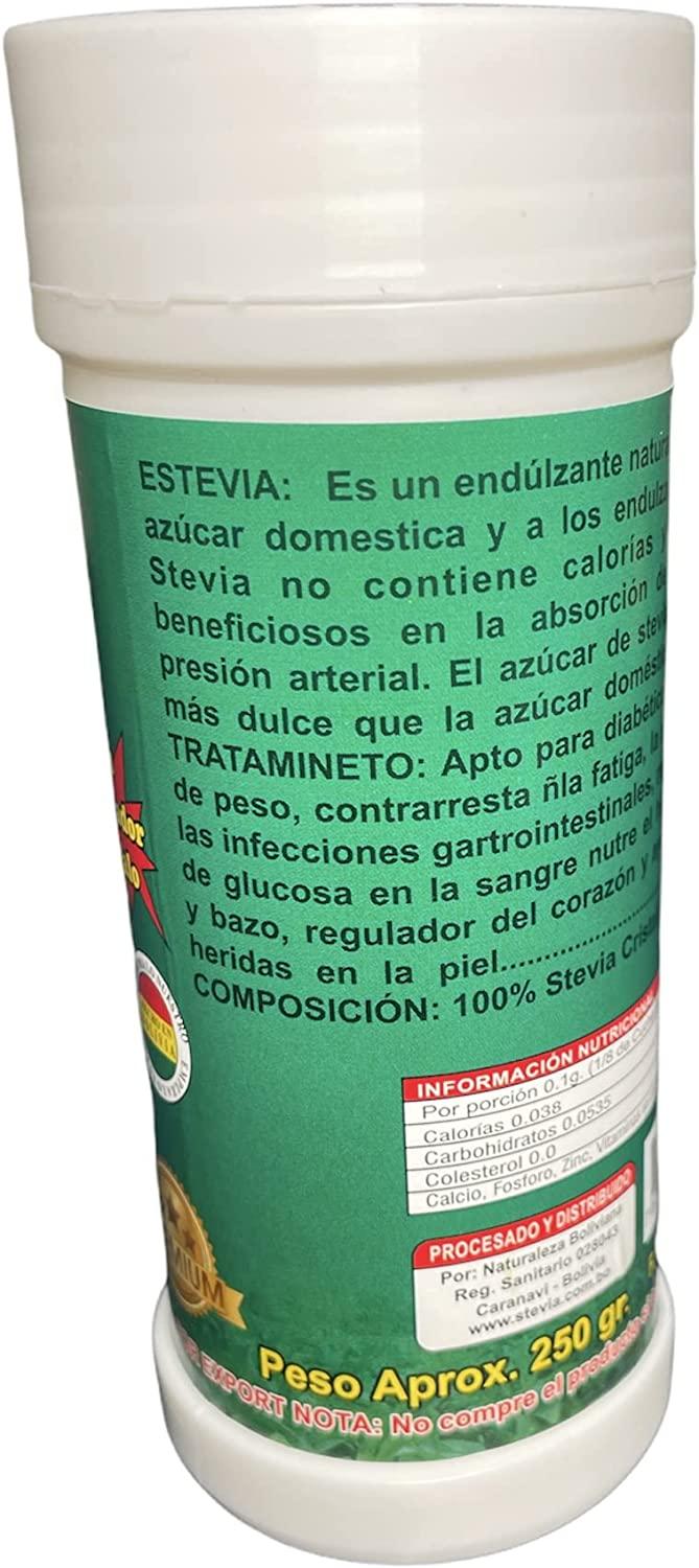 polvo por supuesto cumpleaños Stevia Natural Original, Endulzando la Vida, 250gr (8.81oz) from Bolivia  Natural and Authentic