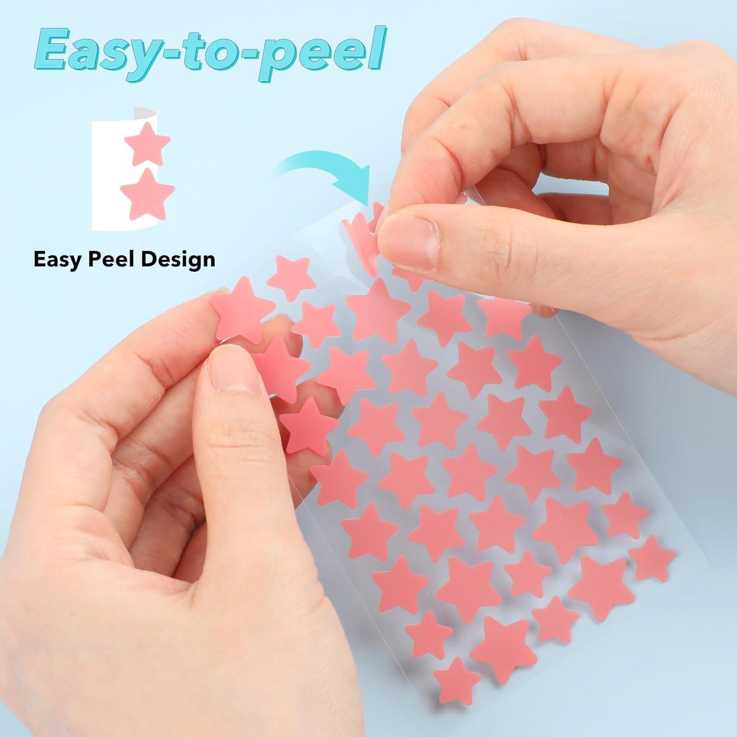 Star Pimple Patches - 400 Count Hydrocolloid Acne Stickers In Cute Shapes For Overnight Blemish Treatment