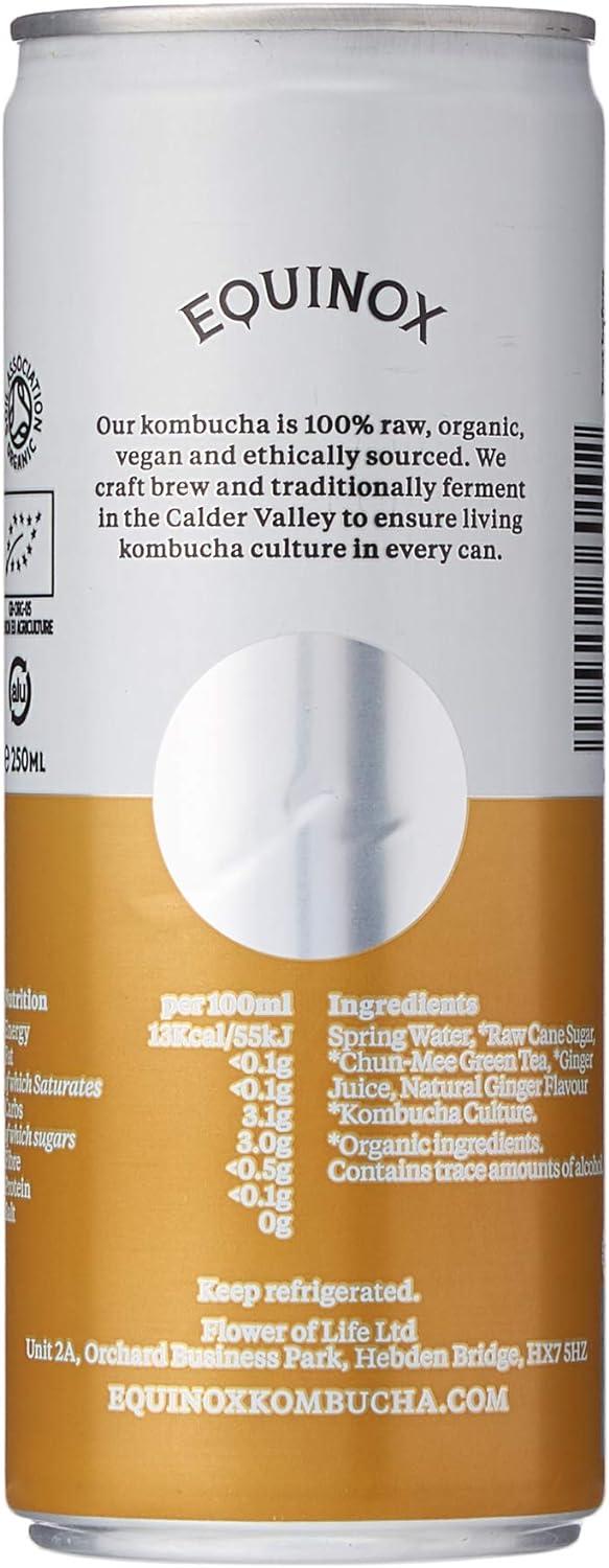 Equinox Kombucha x Organic Fizzy Drink Equinox Kombucha Ginger 250 ml