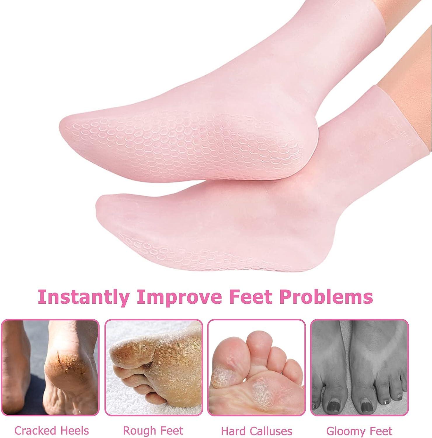 Foot Dry Spa Gel Socks Spa Sock Hard Skin Protector Prevent Cracked Feet  Care | eBay