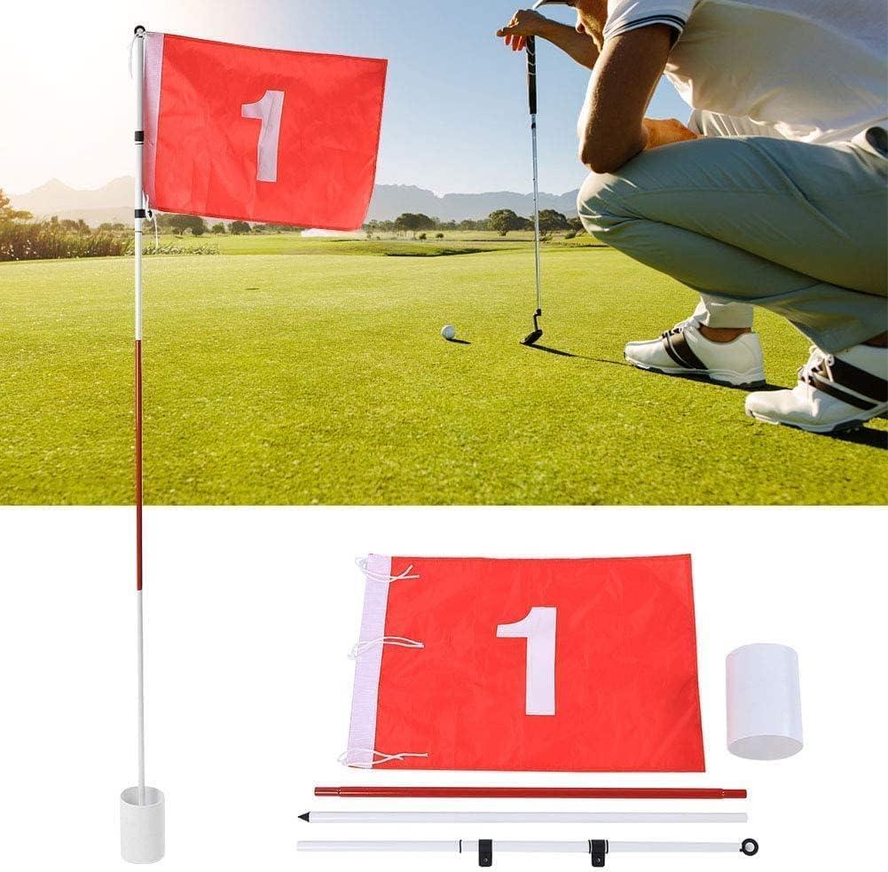 Golf Flagstick 6ft Golf Flag and Cup for Yard Pro Detachable Golf Hole Cup and Flag, Putting