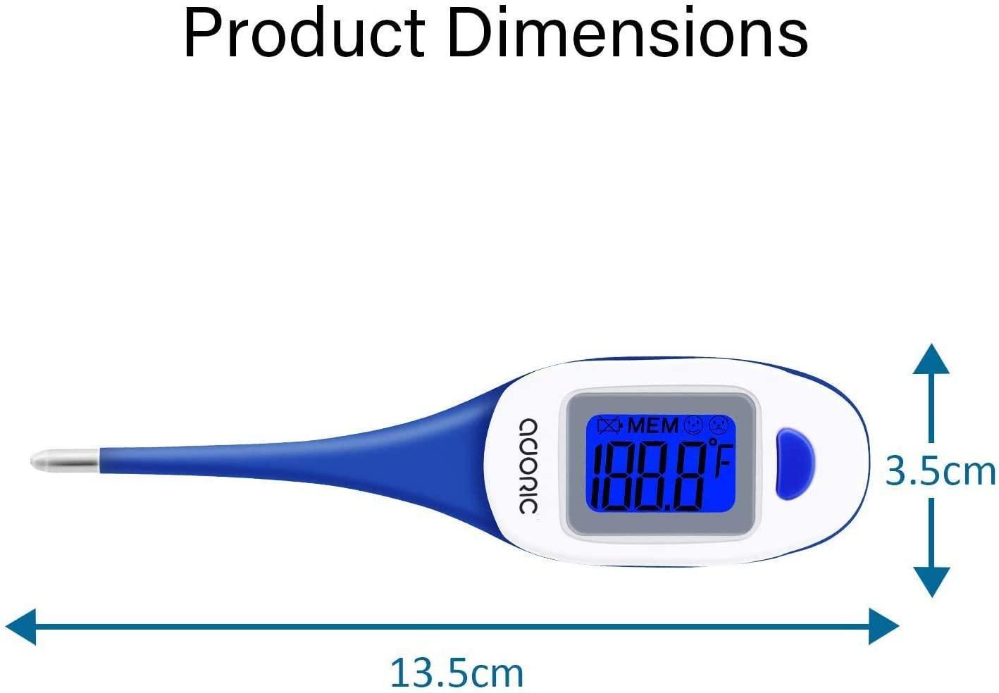 Digital Thermometer, Accurate Oral Thermometer with Flexible Tip