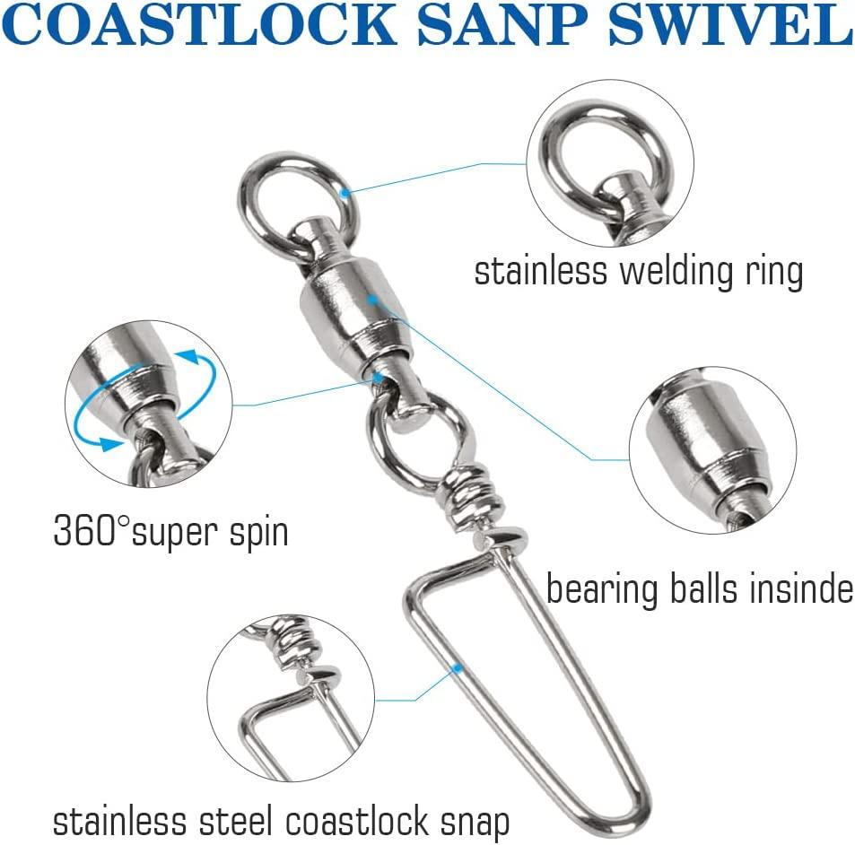 High Strength Fishing Snap Swivels Ball Bearing Copper Stainless Fishing  Swivels Saltwater Corrosion Resistance Barrel Swivel - Fishhooks -  AliExpress