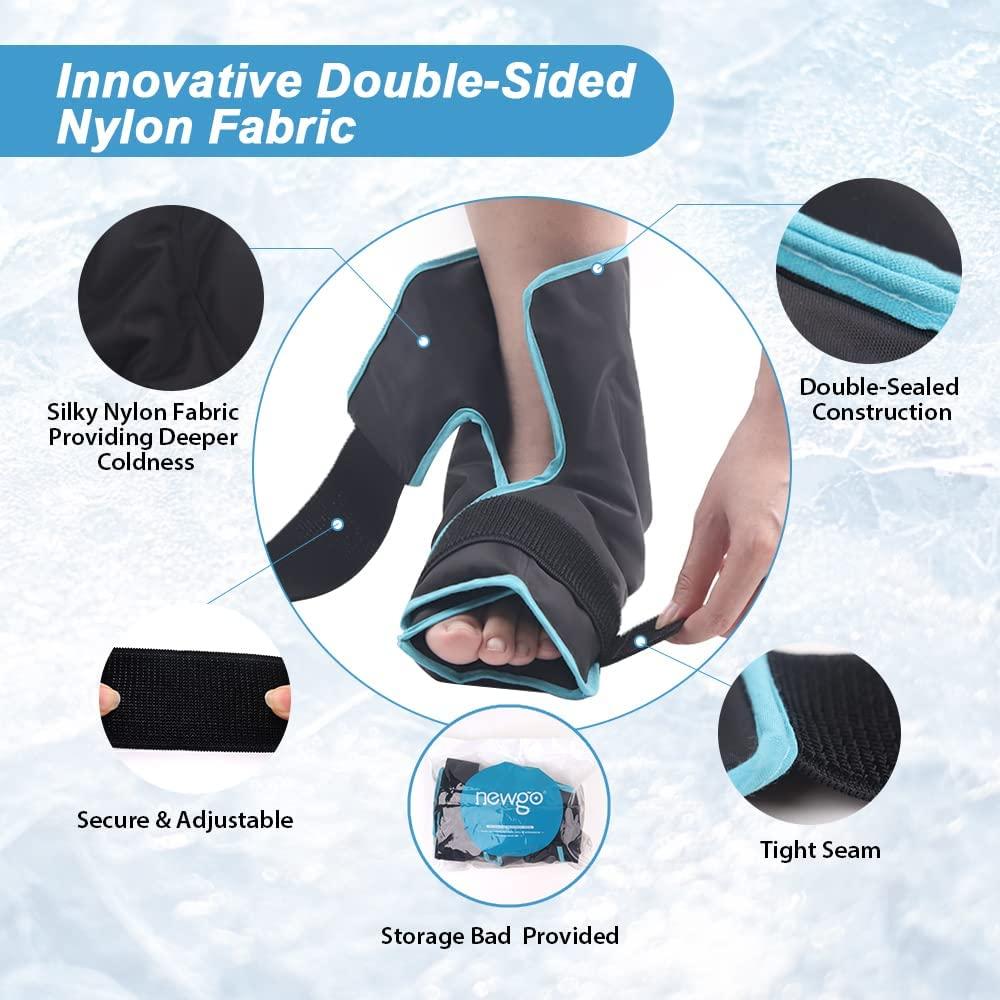 NEWGO Foot Ankle Ice Pack Wrap for Foot Injuries Reusable, Foot Ice