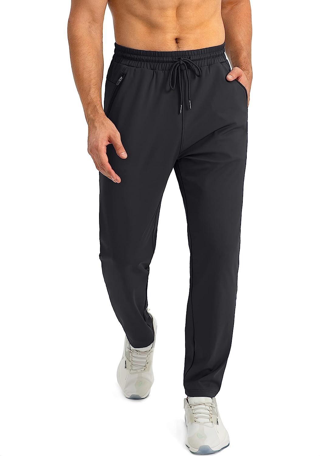 G Gradual Men's Sweatpants with Zipper Pockets Tapered Joggers for
