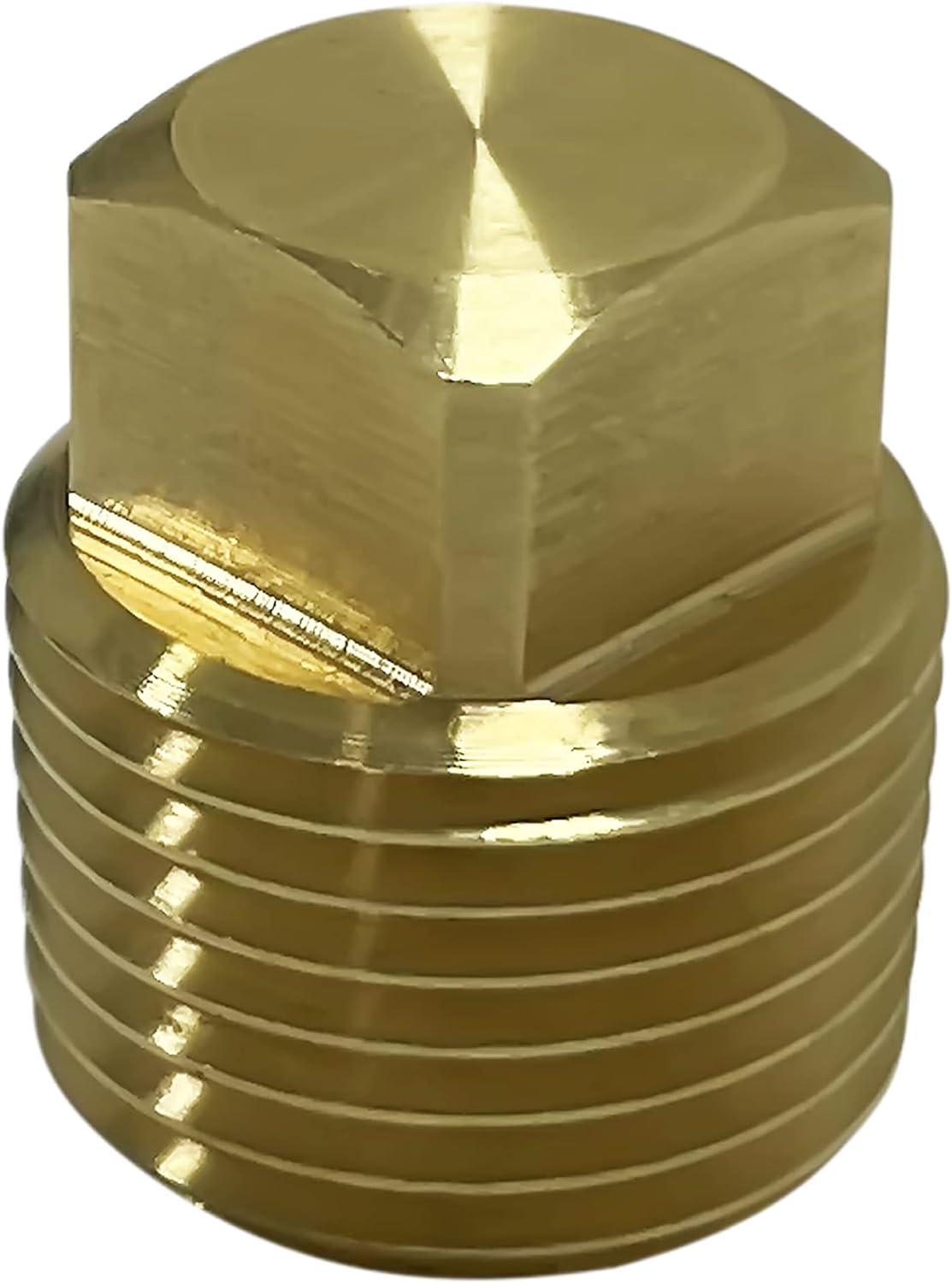 C CLINK 1/2" NPT Solid Brass Drain Plugs commonly Used in Boat Hulls. 2 Pack Solid Brass Boat