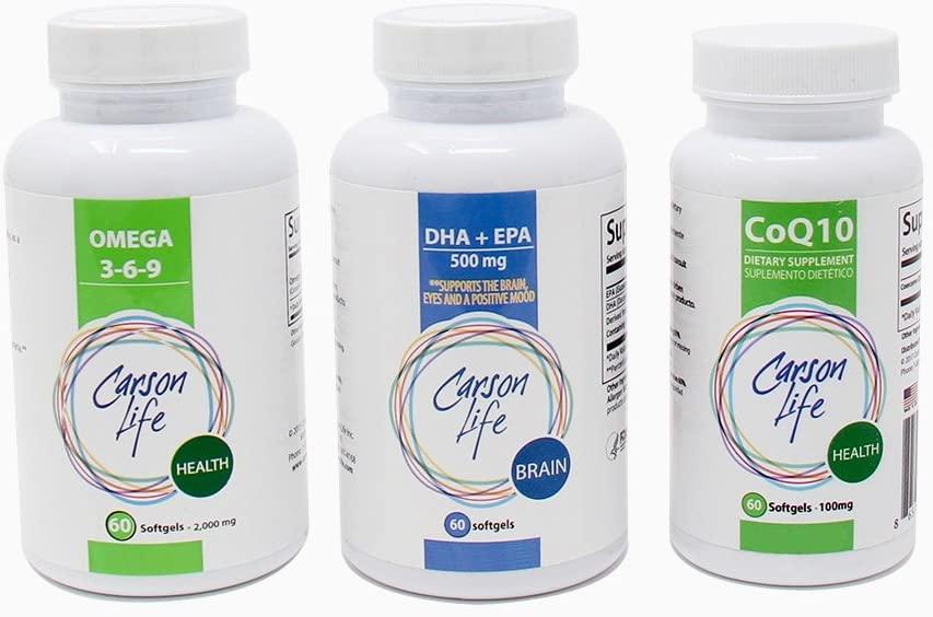 CARSON LIFE DHA & EPA Brain Supplement 60 Capsules Brain