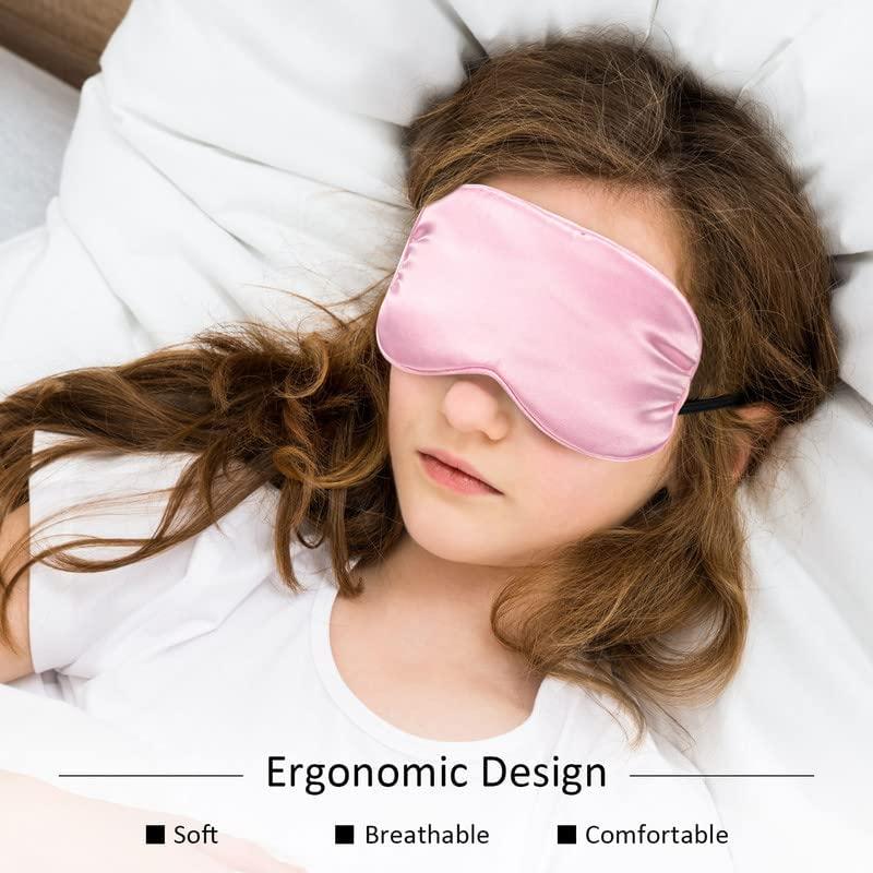 Kigai Pink Terrazzo Breathable Sleeping Eyes Mask, Cool Feeling Eye Sleep  Cover for Summer Rest, Elastic Contoured Blindfold for Women & Men Travel