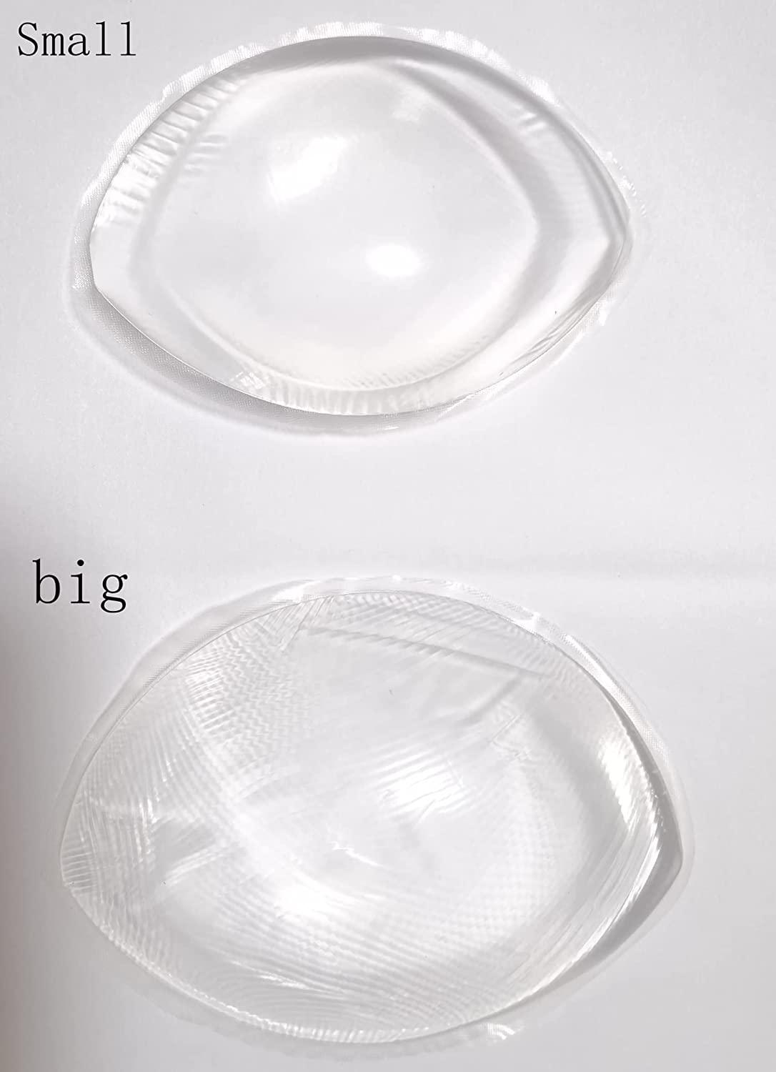 Clear Silicone Bra Inserts - Triangle Gel Breast Inserts Enhancers  Waterproof Push Up Pads Bra for Bikini Swimsuit, Sportswear (Clear Big  Abalone)