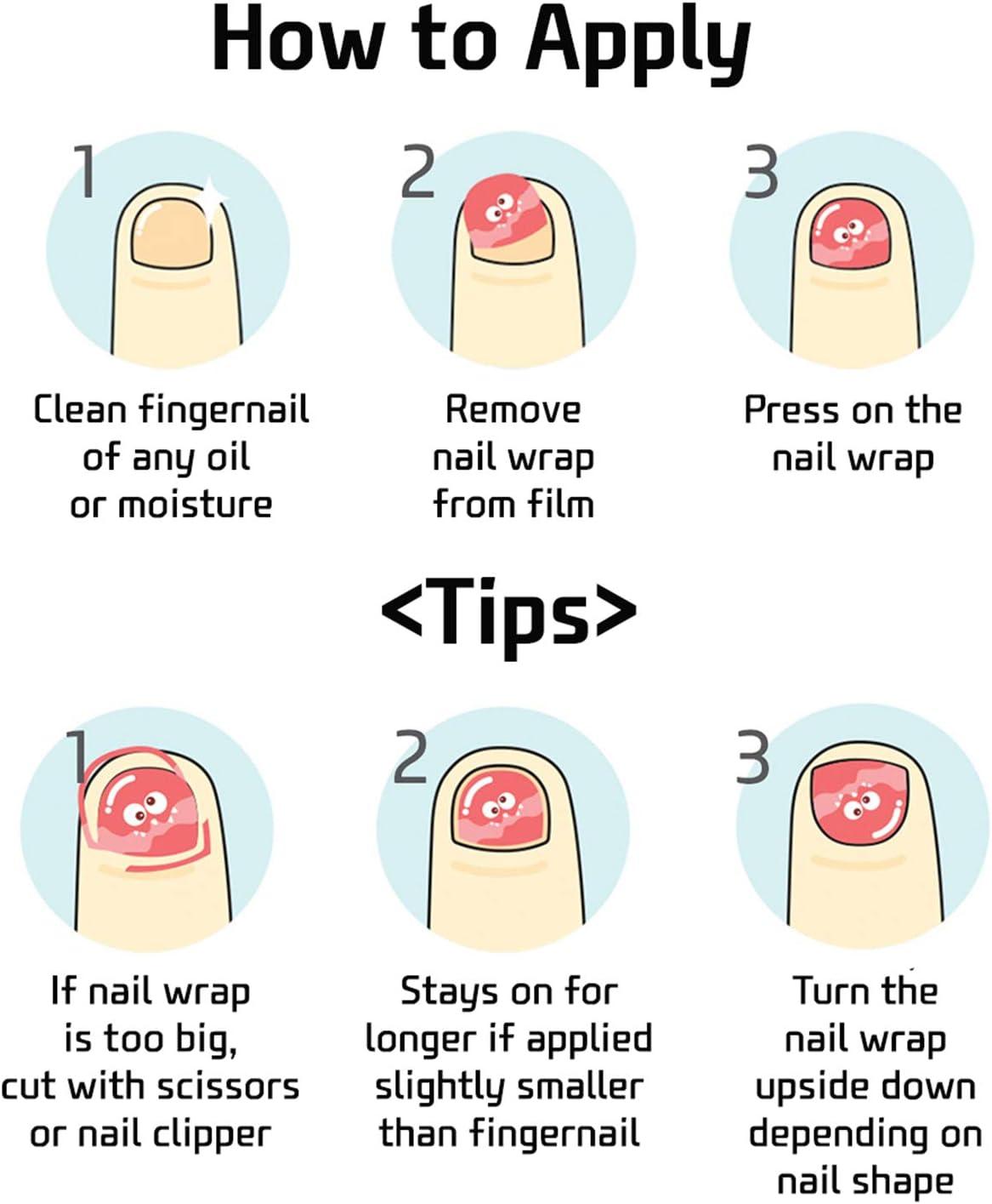 Nail Wraps for Kids NonToxic Premium Nail Stickers for Kids Self