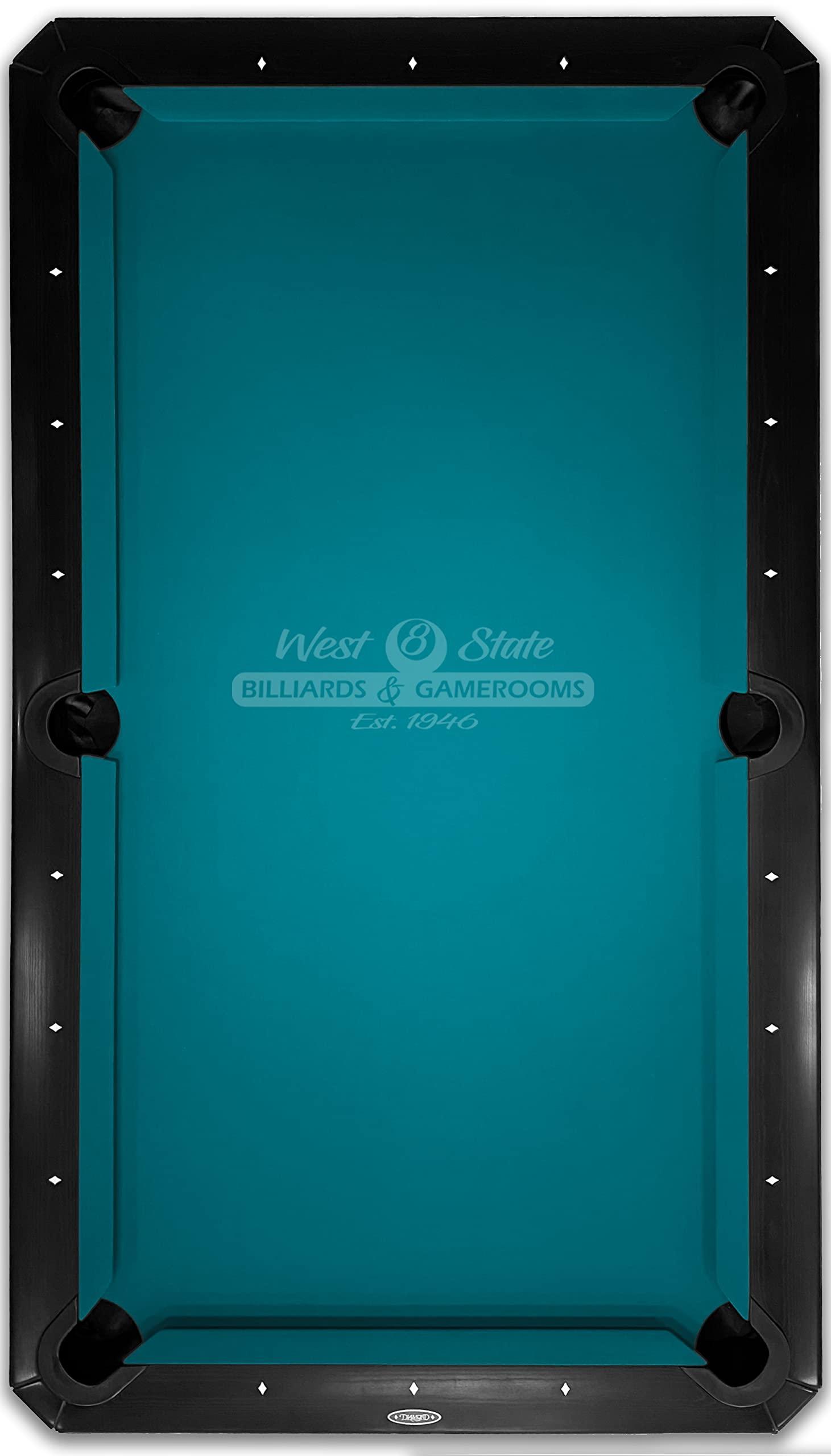 8ft Premium Teflon Wool/Nylon Pool Cloth & Rail Kit Billiard Felt