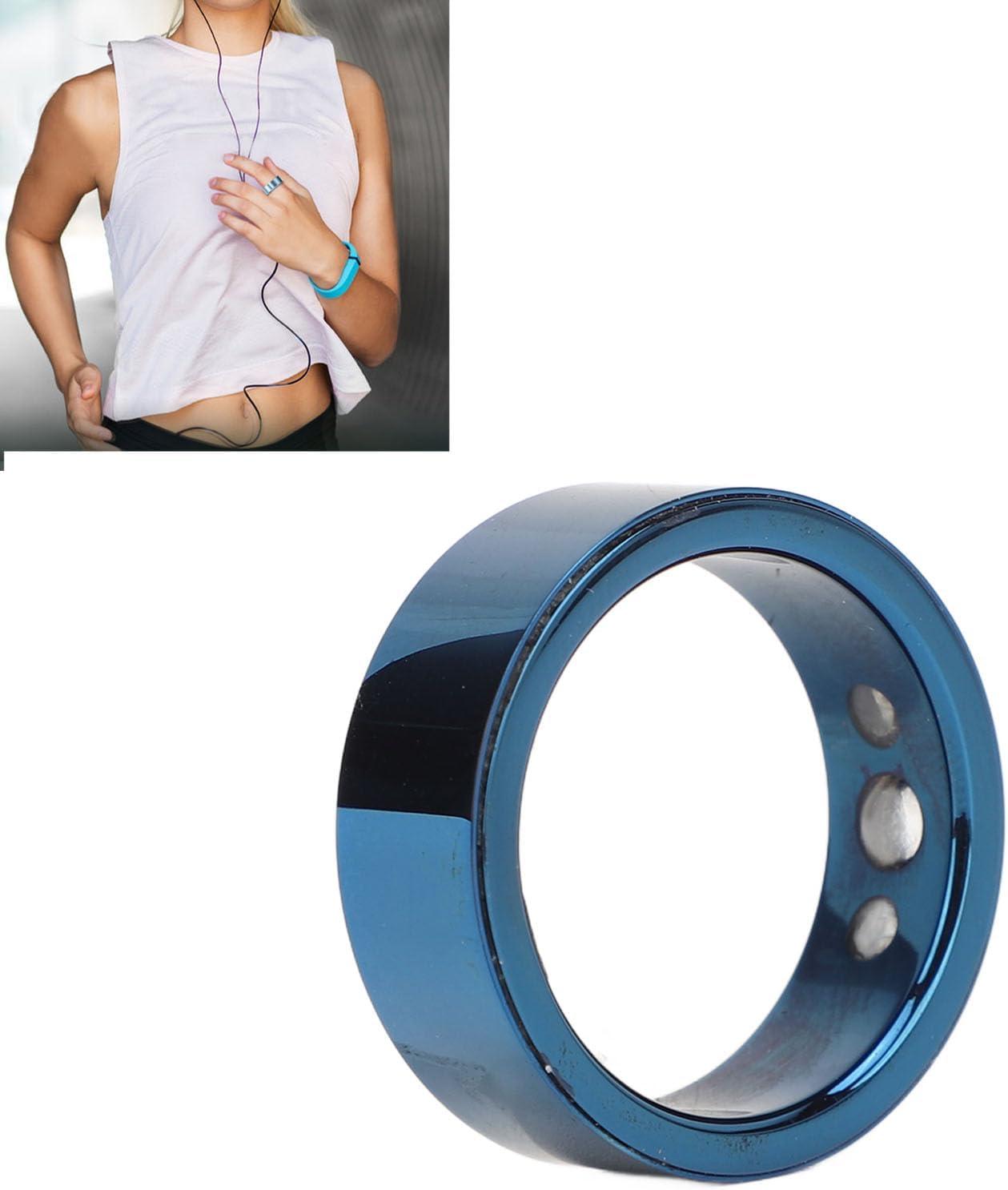 Smart Ring - Sleep Tracker Waterproof Titanium Alloy with Vibration Alarm |  Perfect Gift - 17# BLUE | Buy Now with Express International Delivery