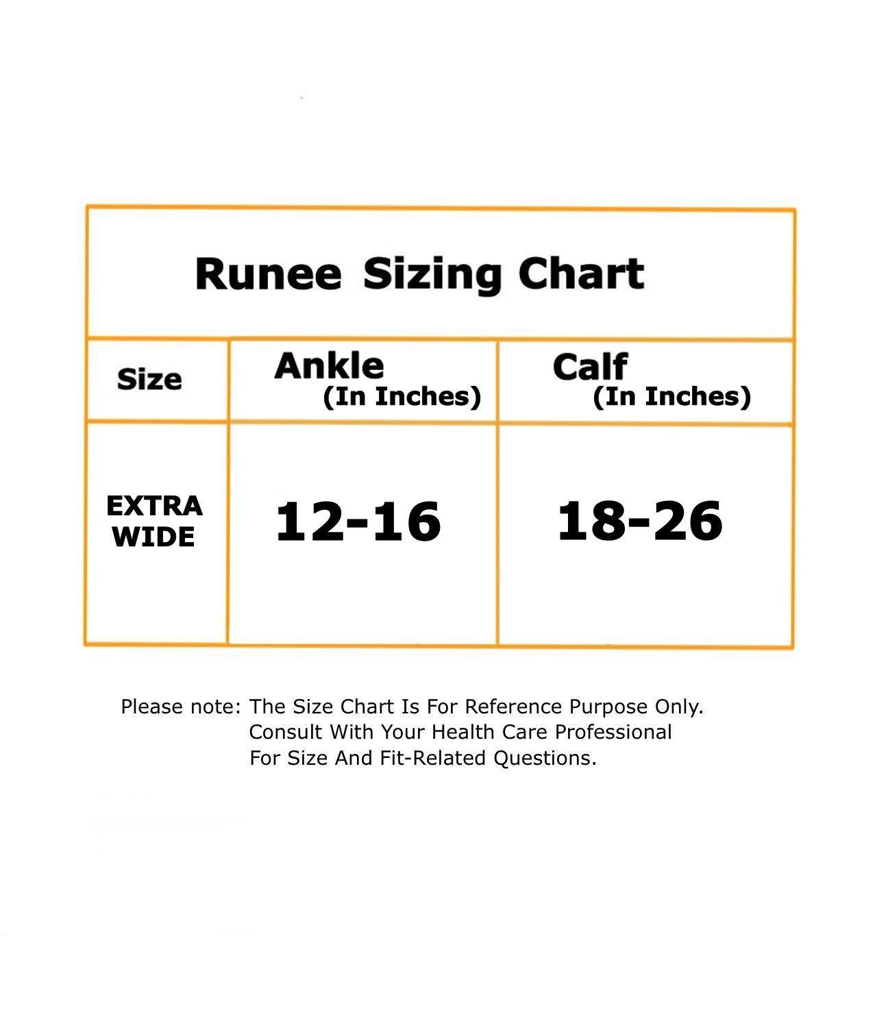 Runee Extra Wide Calf Compression Sleeve Leg Support For Wide Calves