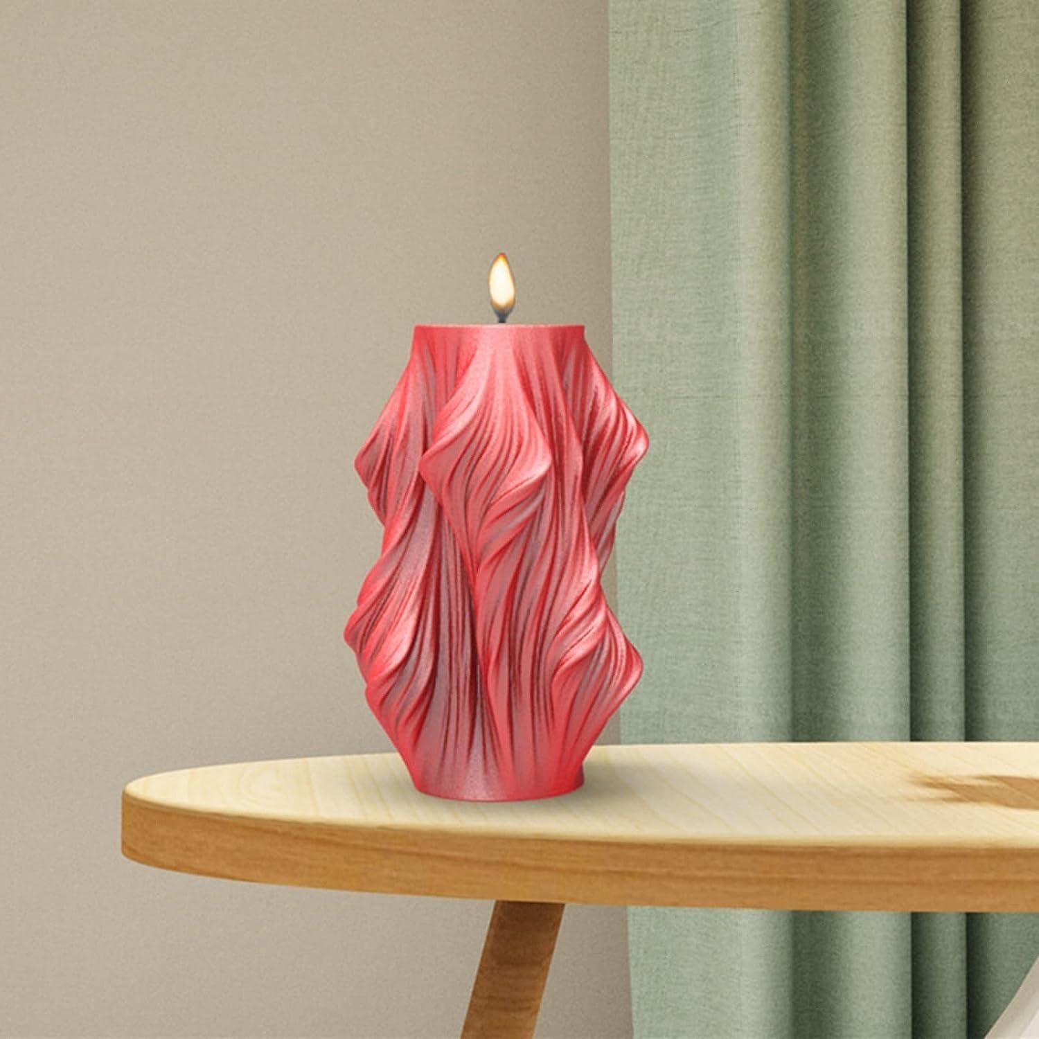 Silicone Candle Mould With Aesthetic Ribbed U Shaped Stripe Pillar Arch  Taper Curl Candle Mold - Silicone Molds Wholesale & Retail - Fondant, Soap,  Candy, DIY Cake Molds