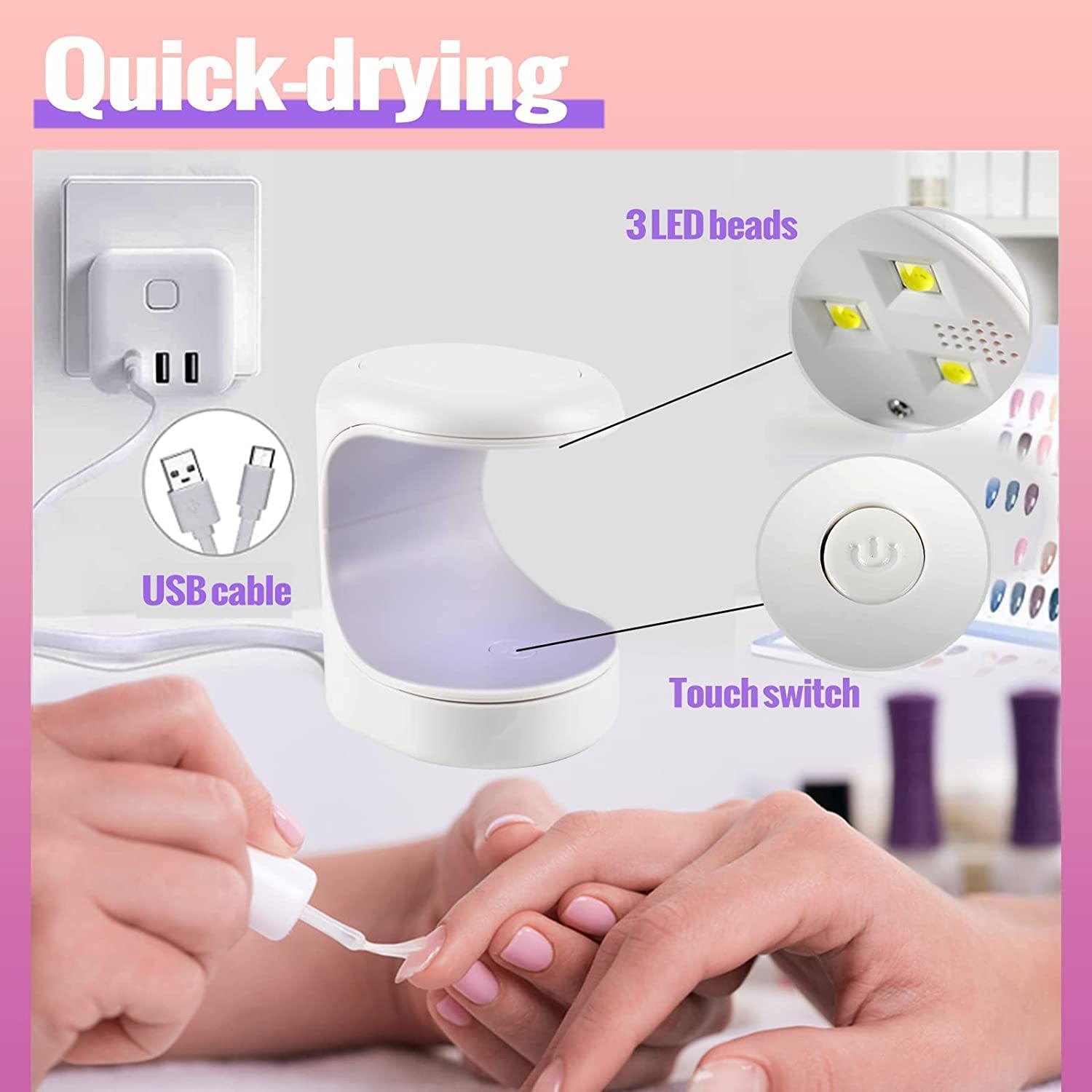 At Home Uv Light For Nail Fungus ANGNYA Mini UV LED Nail Lamp - Portable Nail Dryer for Gel Nails