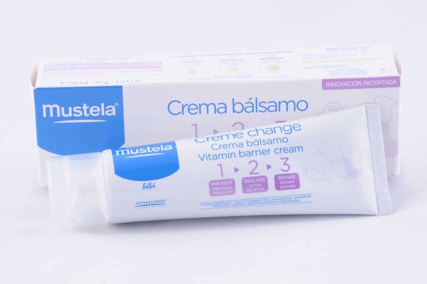 Mustela Vitamin Barrier 123 Cream 50ml - Soothing Baby Diaper Rash ...