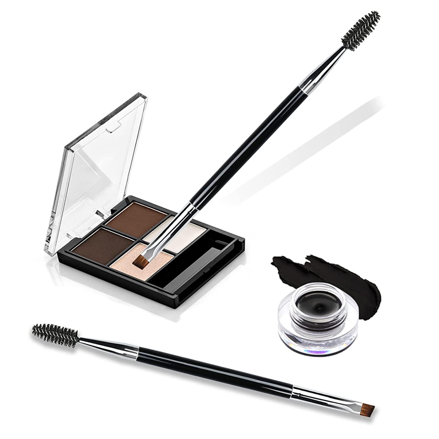 BLEGGEIT Pro Eyebrow Brush and Comb, Metal Eyelash Brush and Eyelash