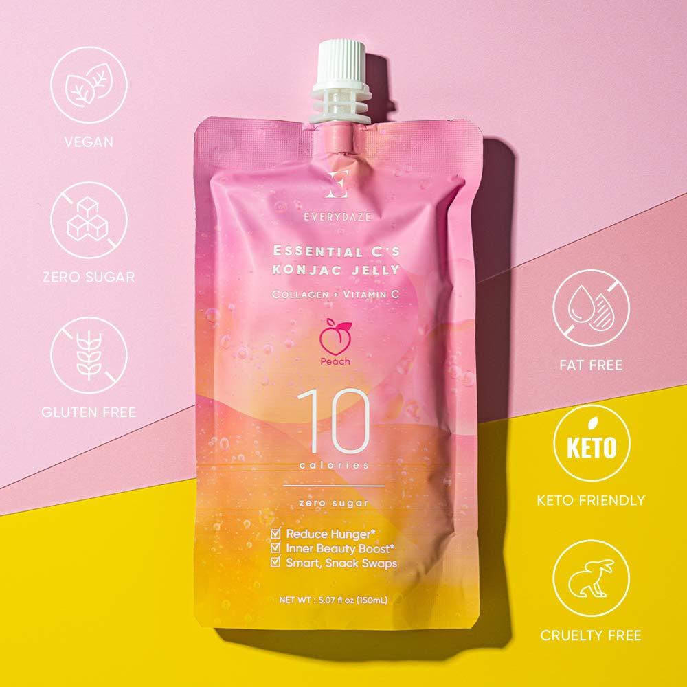 EVERYDAZE Essential Cs Collagen + Vitamin C Konjac Jelly Vegan, 10